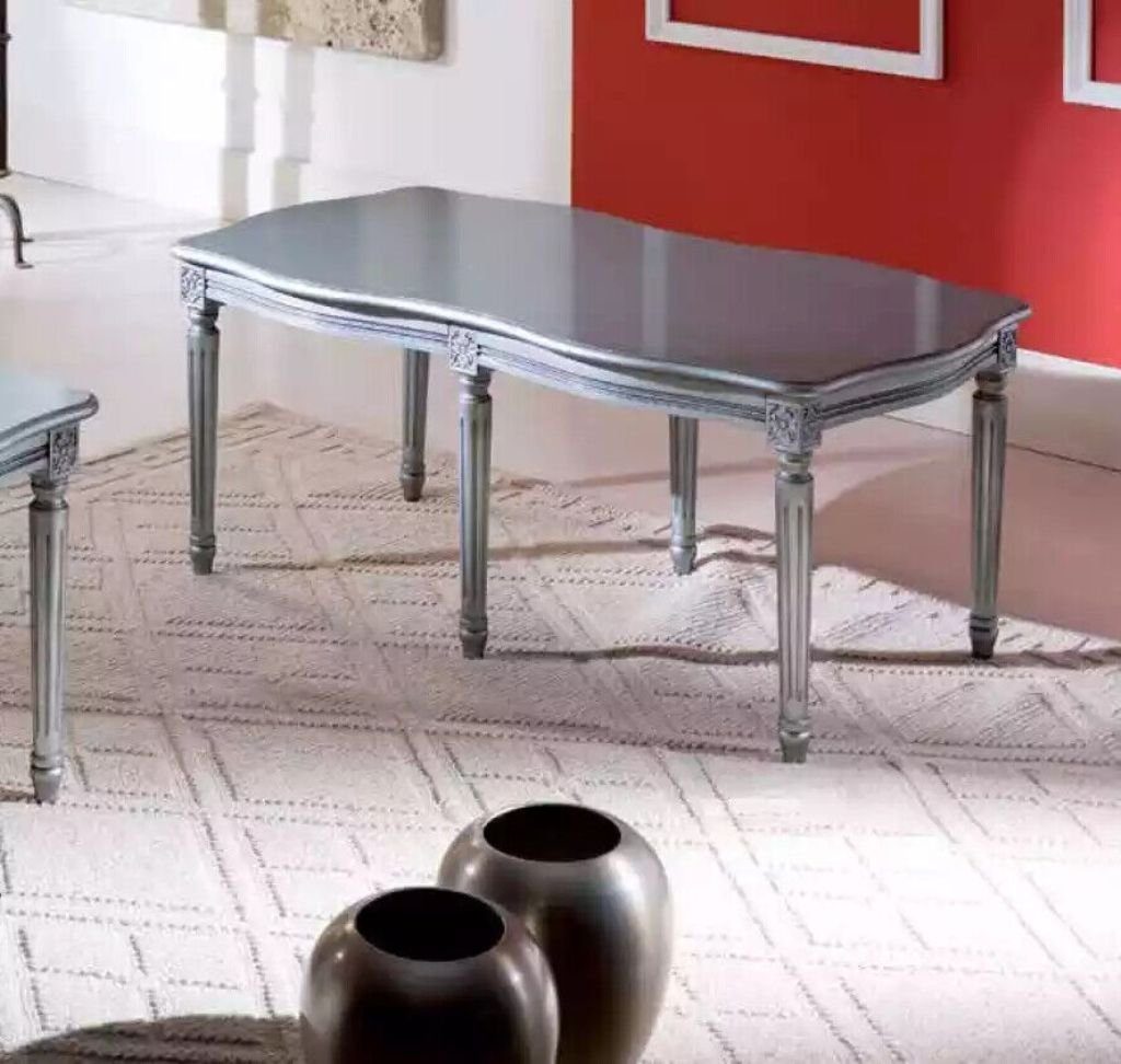 JVmoebel Couchtisch Designer Couchtisch Polster Grau Tisch Wohnzimmer Tische (1-St), Made in Italy