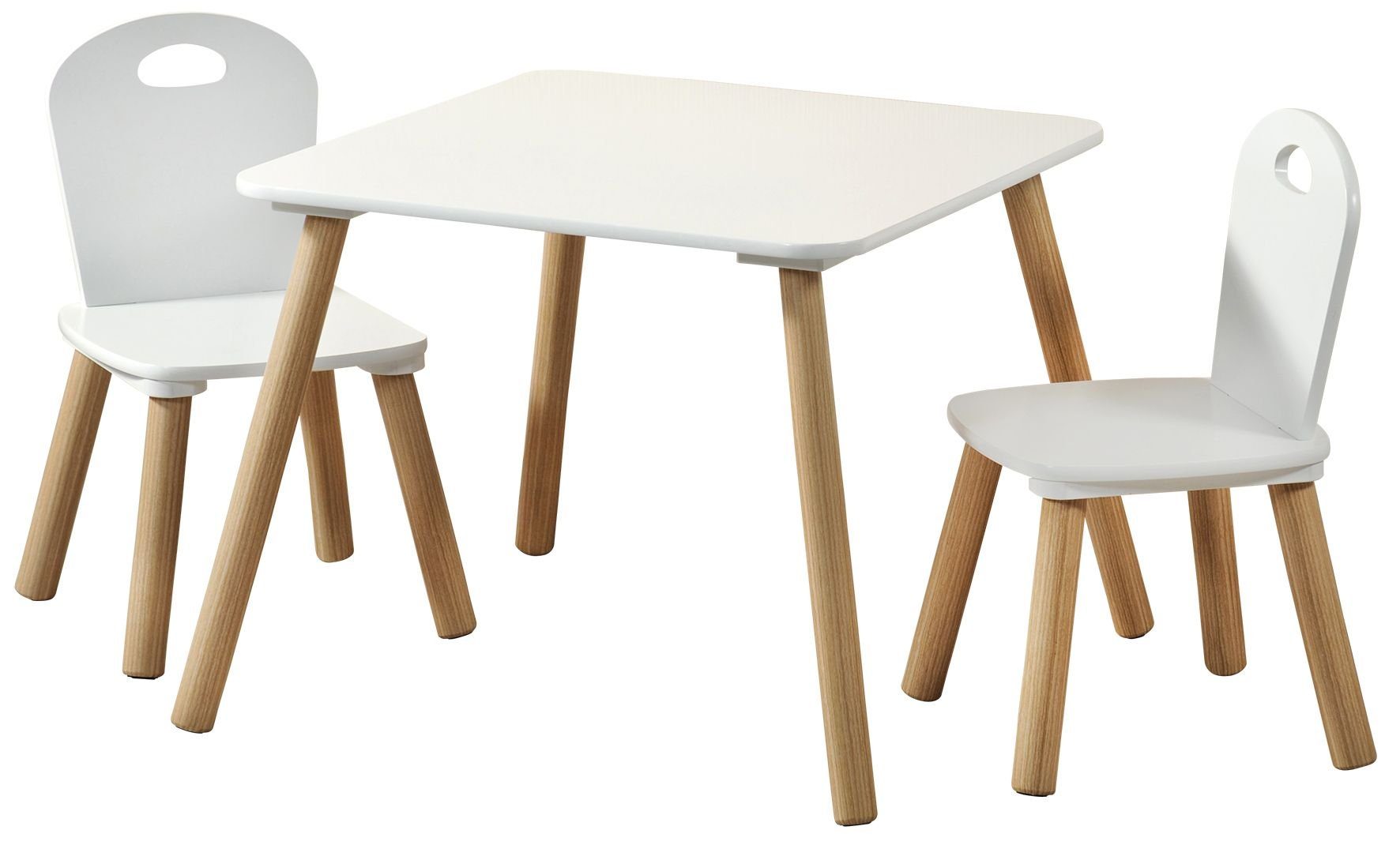 Farbe: Stühlen, mit FSC, 17712 weiß & (1-St) kitchen home 1 Kindertisch for 2 KESPER Kindertisch