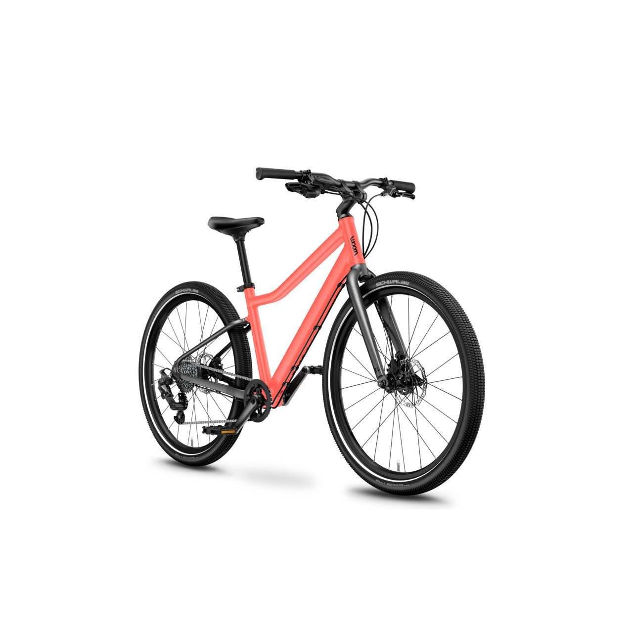 WOOM Jugendfahrrad EXPLORE 5 Kinderfahrrad 24" neon coral