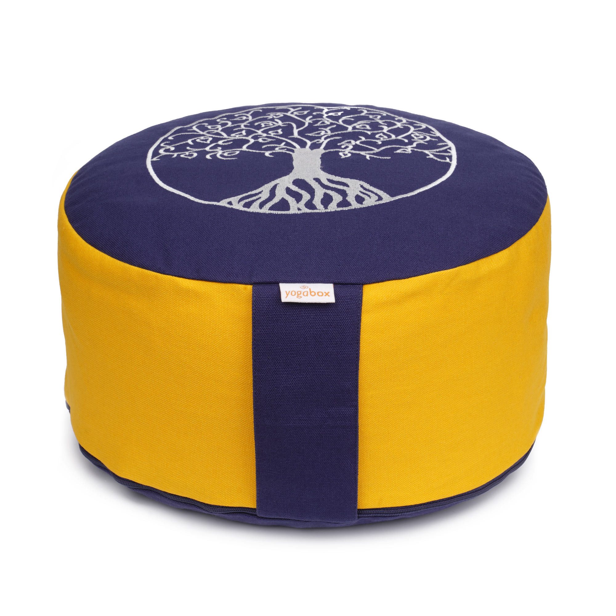 yogabox Yogakissen Meditationskissen Glückssitz® Lebensbaum, robust, anpassbare Füllmenge