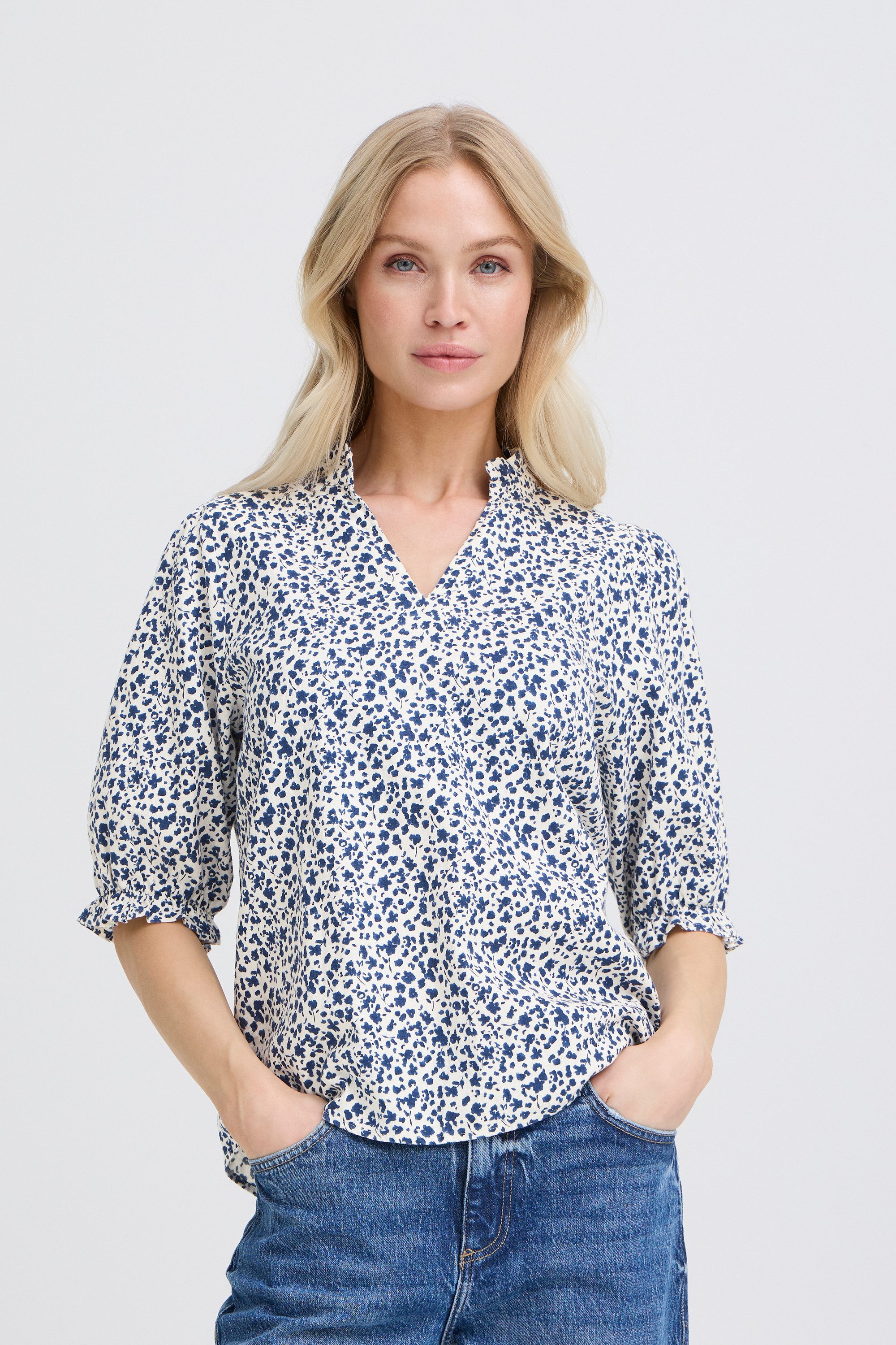 b.young Kurzarmbluse Kurzarm-Bluse BYFALAKKA