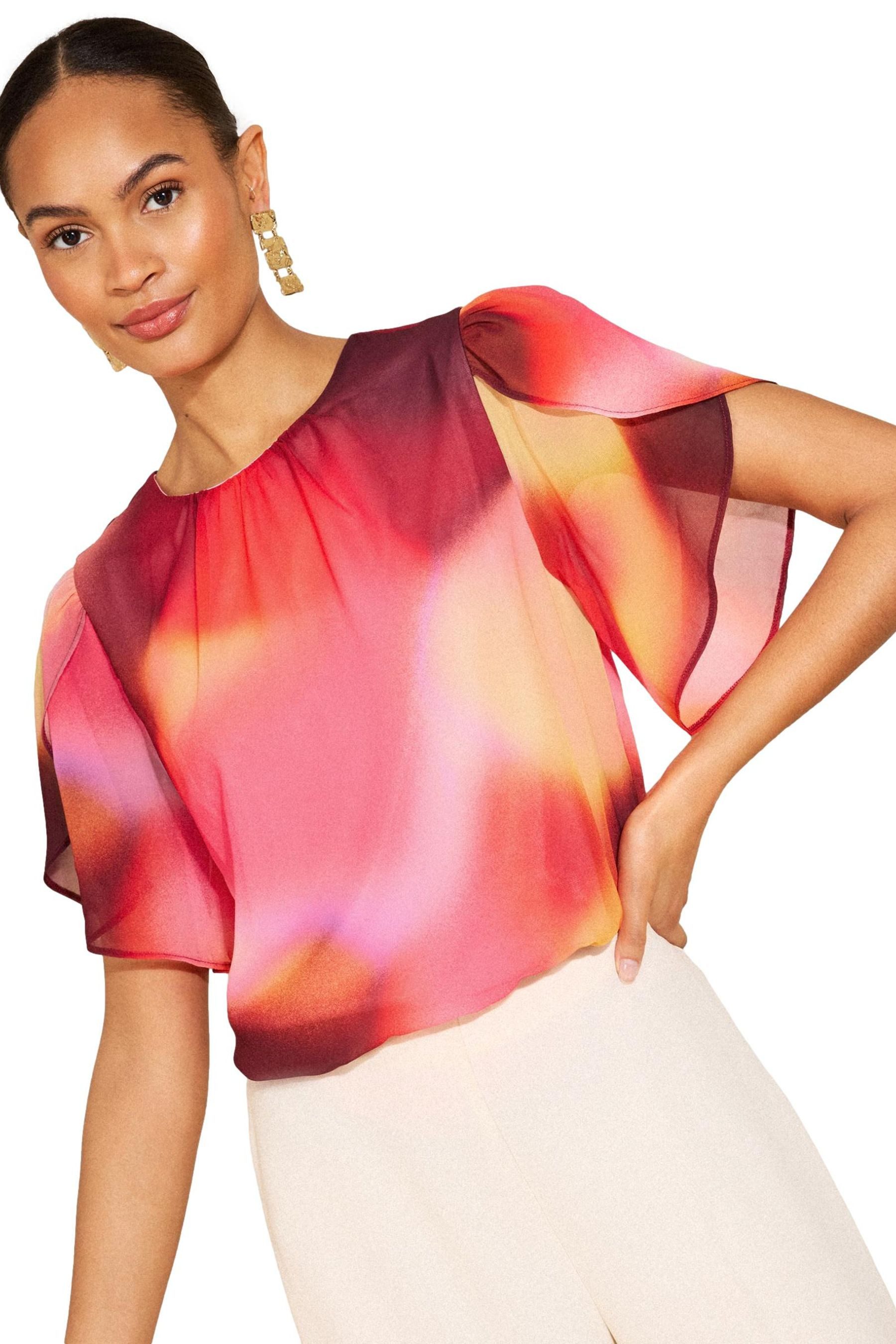 Love & Roses Kurzarmbluse Love & Roses Bestickte kurzärmlige Flatterbluse (1-tlg)