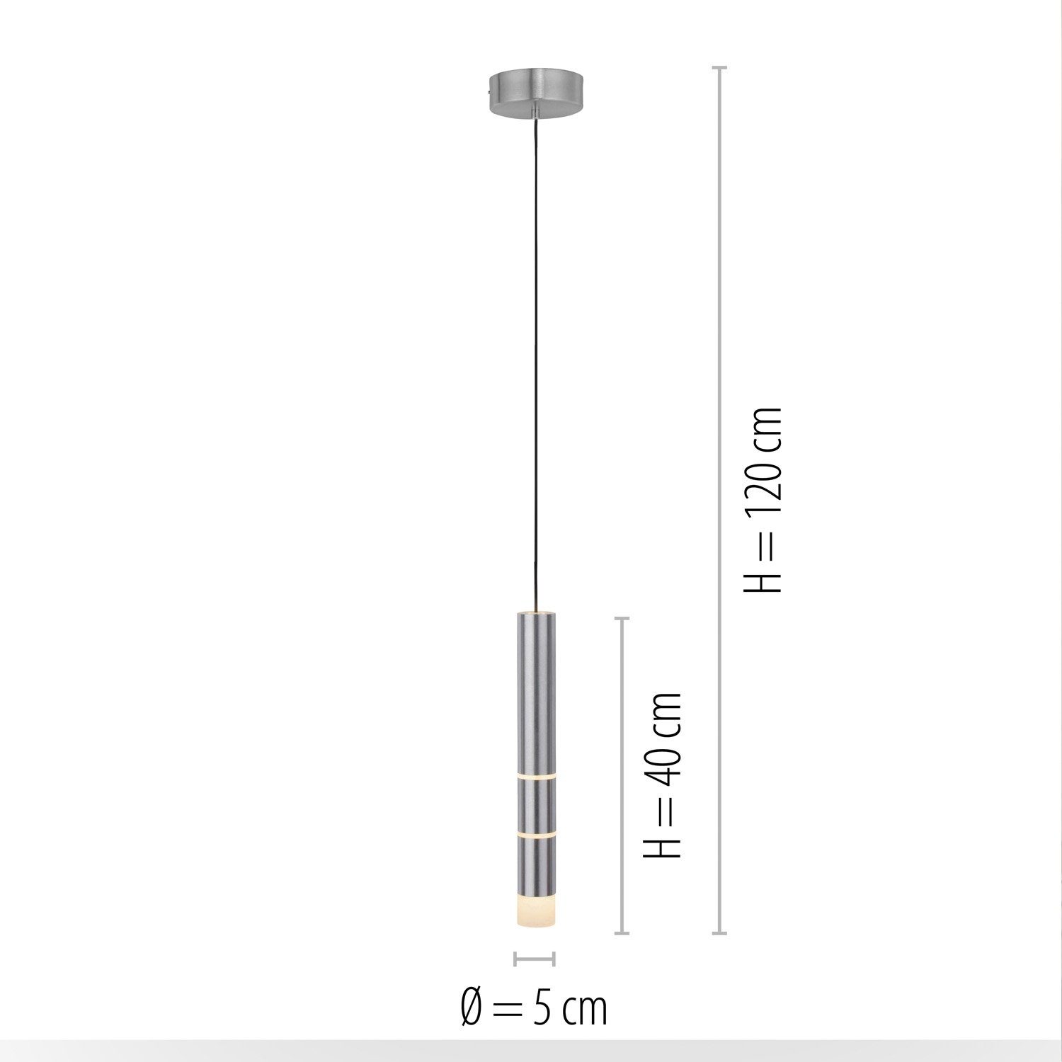 Neuhaus Pendelleuchte VEGA, Kunststoff, Memoryfunktion, 3 1-flammig, Leuchtelemente getrennt integriert, Hängeleuchte, Aluminium, schaltbare LED LED Weiß, fest PURE Warmweiß, Paul Hängelampe,