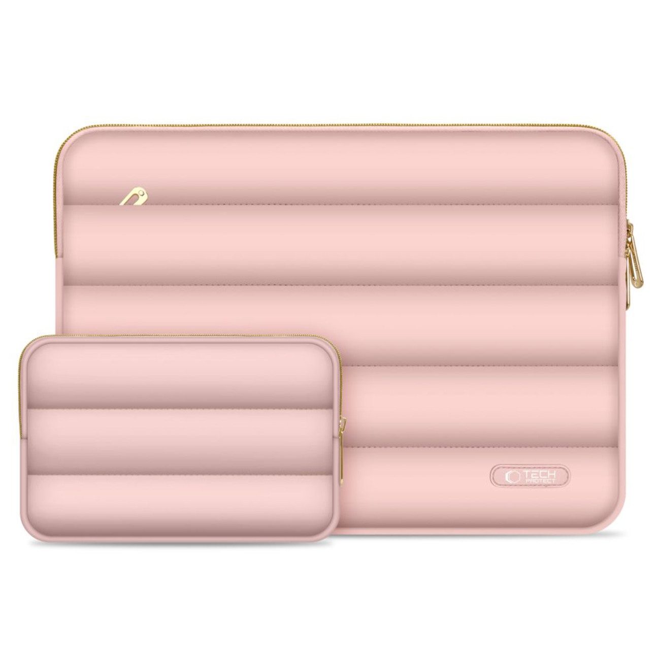 TECH PROTECT Laptoptasche Puffy (2-teiliges Set, Tasche + Zubehörtasche), Laptophülle mit Zubehörtasche und Plüschfutter