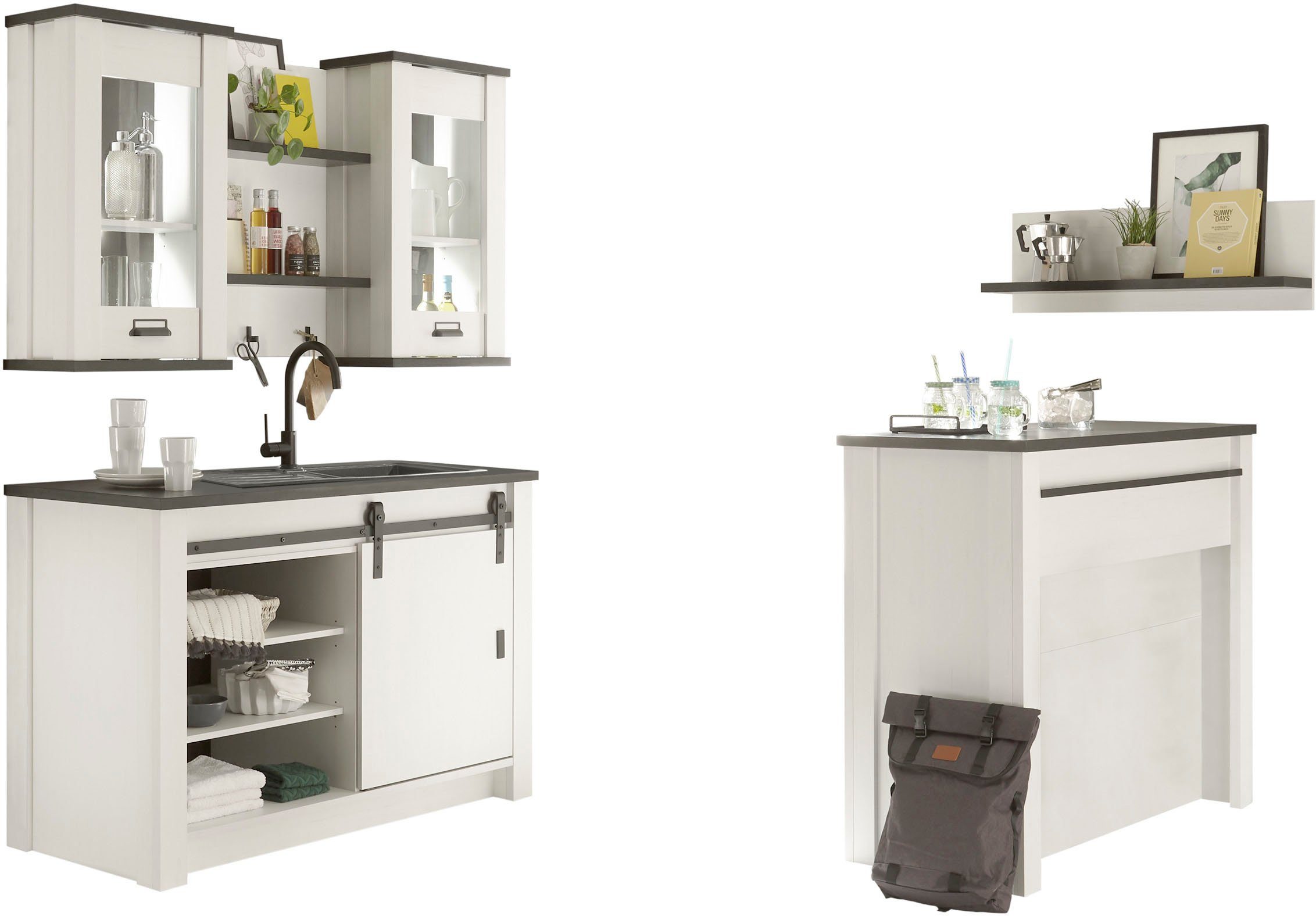 Home affaire Pantryküche Sherwood, Breite 160 cm, ohne E-Geräte