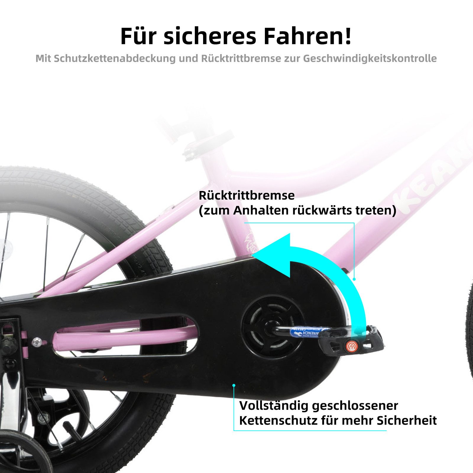 JOYSTAR Kinderfahrrad Sicheres Komfort-Kinderfahrrad zum Lernen des Radfahrens