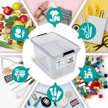 Deuba Aufbewahrungsbox, 2L Deckel Kunststoff Organizer Ordnungsboxen BPA frei stapelbar Küche