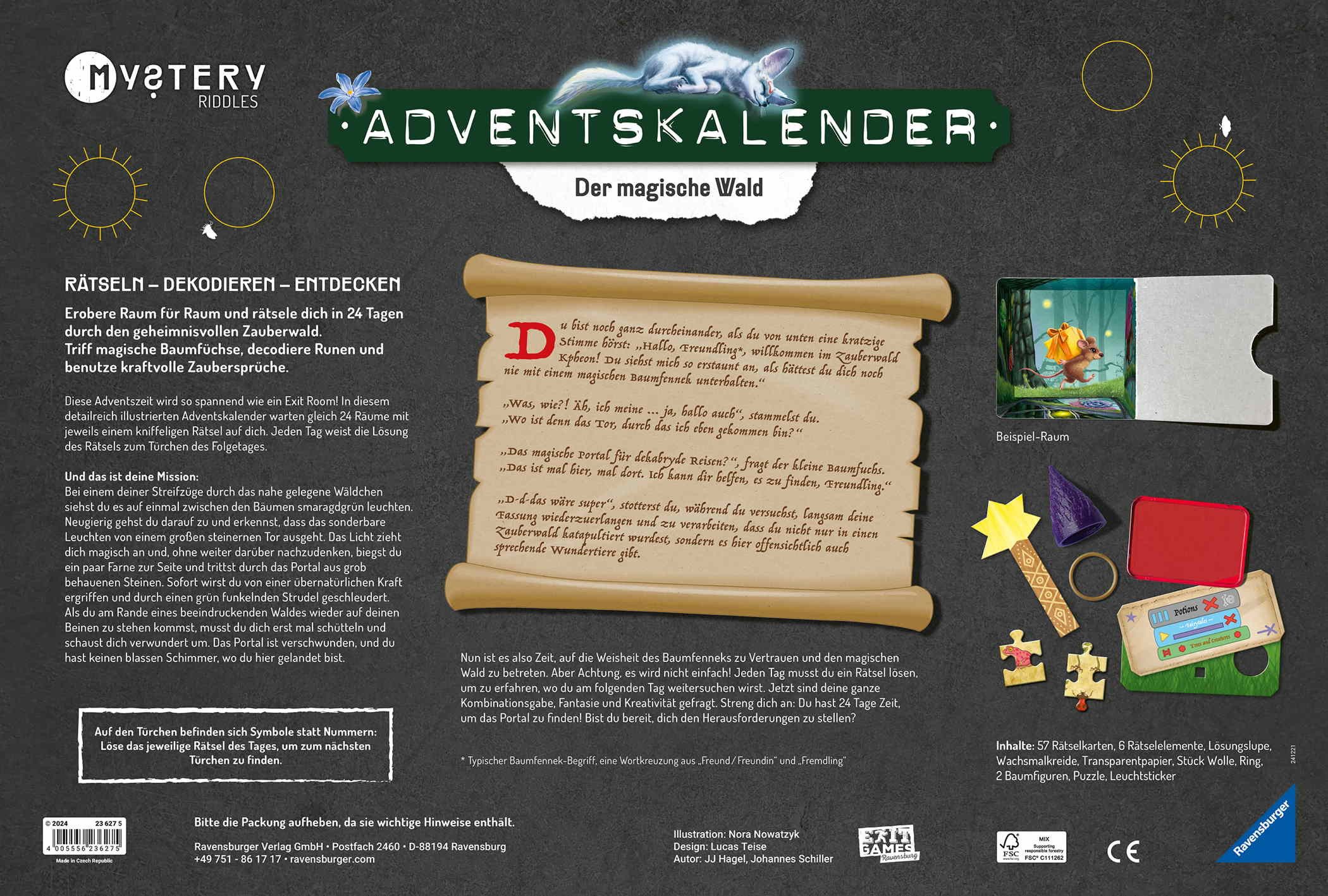 Ravensburger Spiel Mystery Adventskalender Der magische Wald ab 10 Jahren 23627