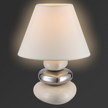 bmf-versand Tischleuchte Nachttischlampe 2er Set Modern Schlafzimmer Tischlampe Lampenschirm, mit Schalter, beige, ohne Leuchtmittel, Lichtfarbe ist abhängig vom Leuchtmittel, Wohnzimmer, Esszimmer, Küche, Flur, Nachttischleuchte