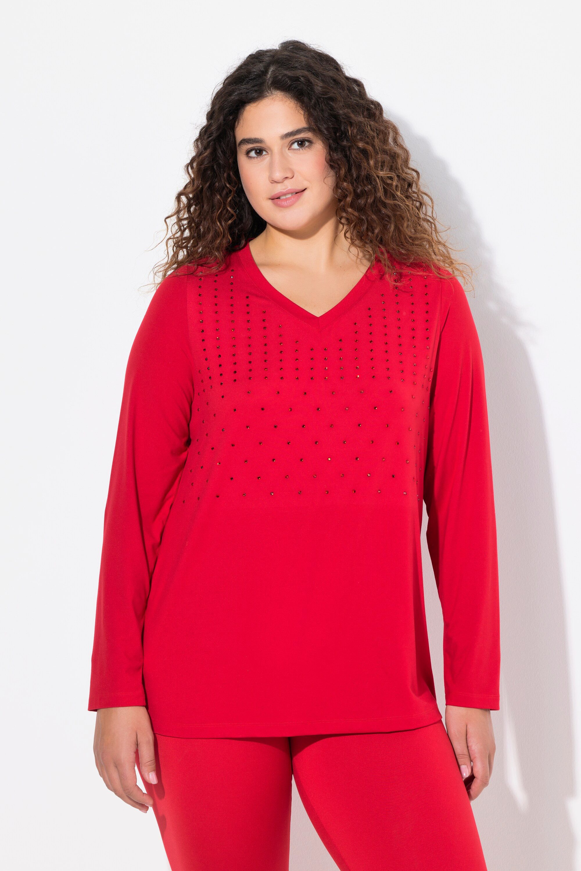 Longsleeve Langarmshirt antibakteriell V-Ausschnitt Langarm