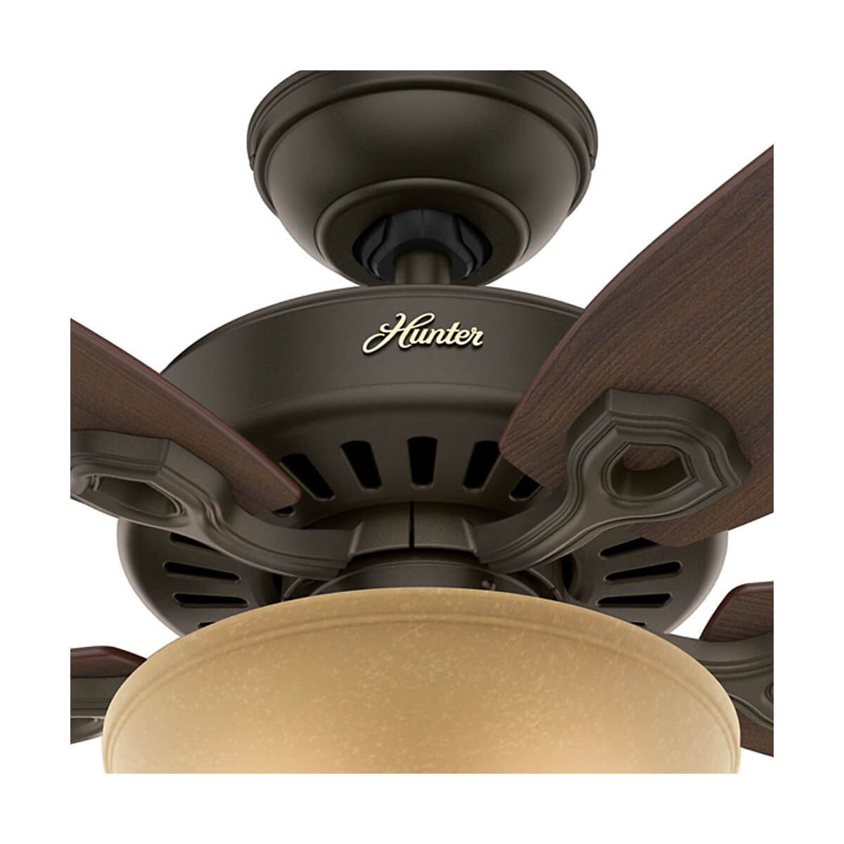 Hunter Deckenventilator Deckenventilator Builder Deluxe Bronze mit Licht, Mit Zugschnur