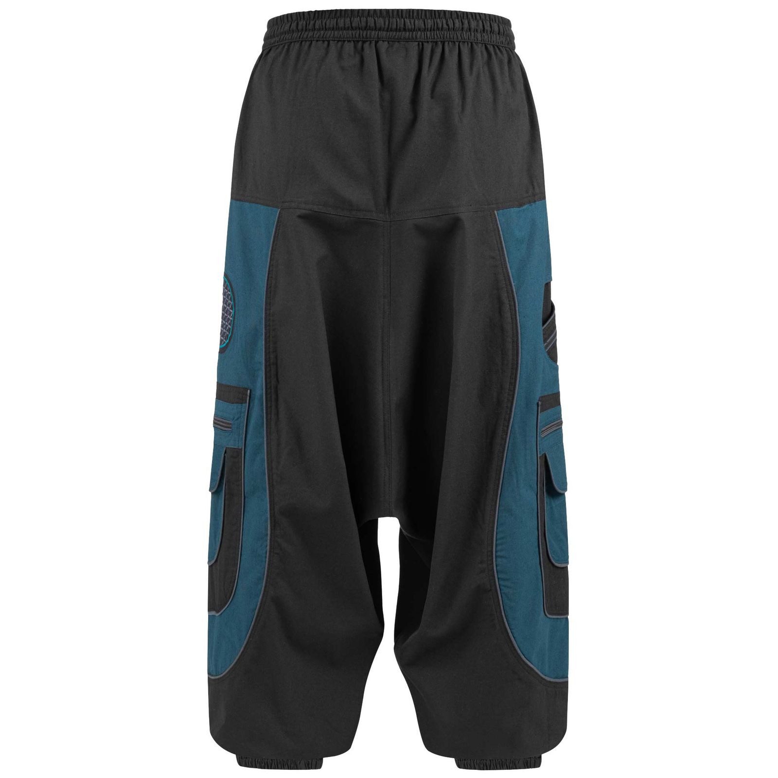 KUNST UND MAGIE Haremshose Cargohose Hippie Haremshose Goa Hose Lebensblume Pluderhose Unisex Psy