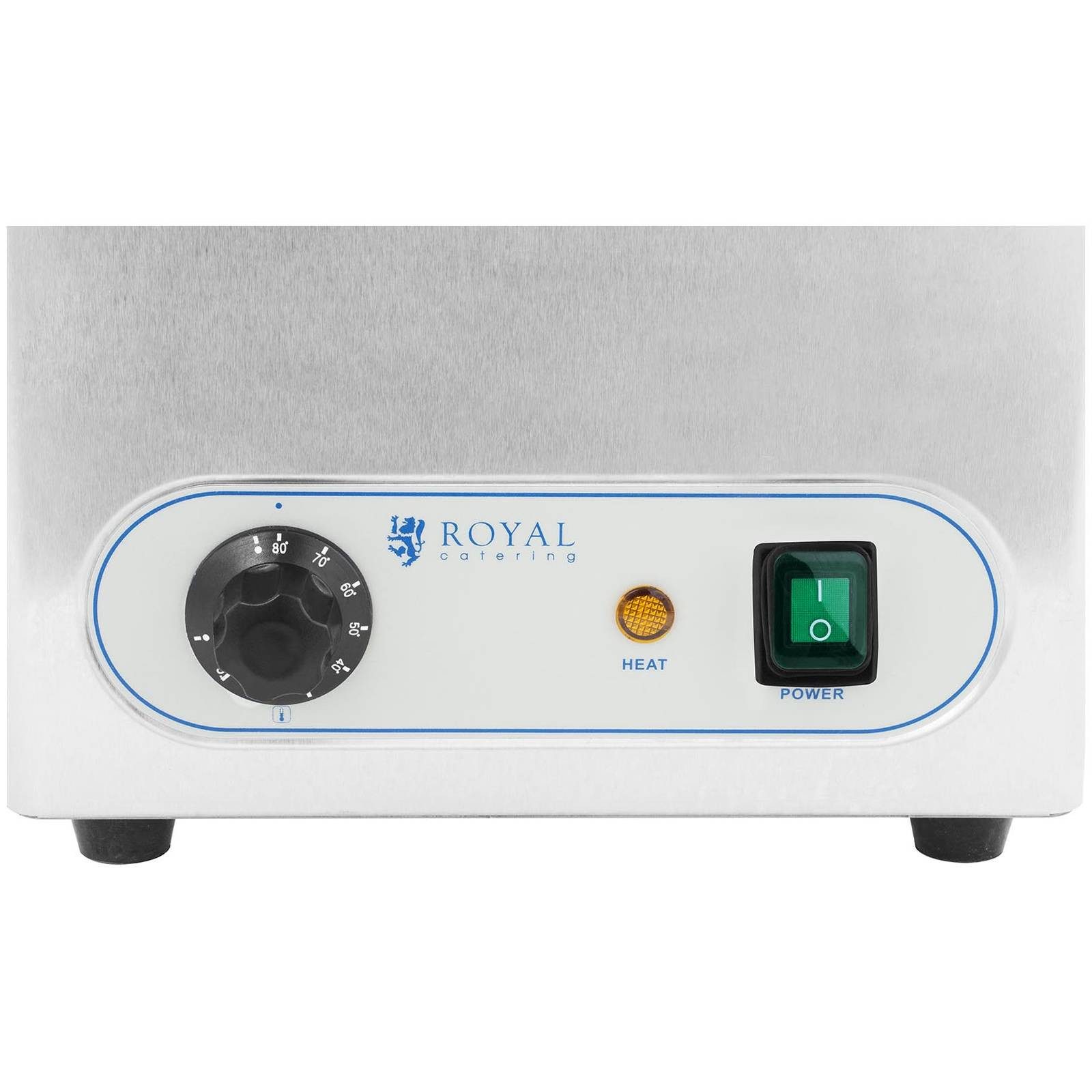 Royal Catering Speisenwärmer Pommeswärmer mit Wärmebrücke GN 1/2 Wärmestrahler Pommes Frittenwanne