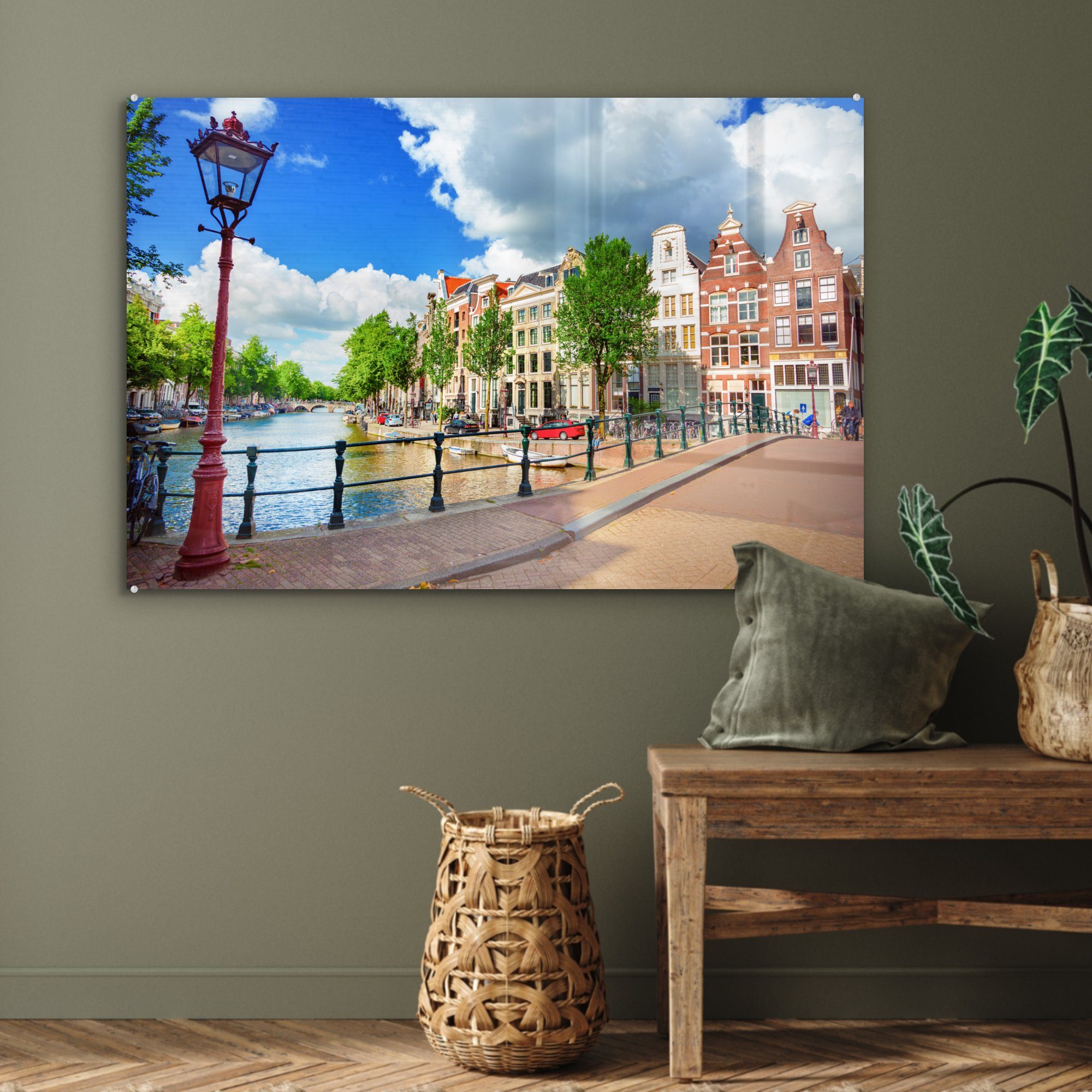 MuchoWow Acrylglasbild Kanal - Amsterdam St), Acrylglasbilder (1 - Niederlande, & Wohnzimmer Schlafzimmer