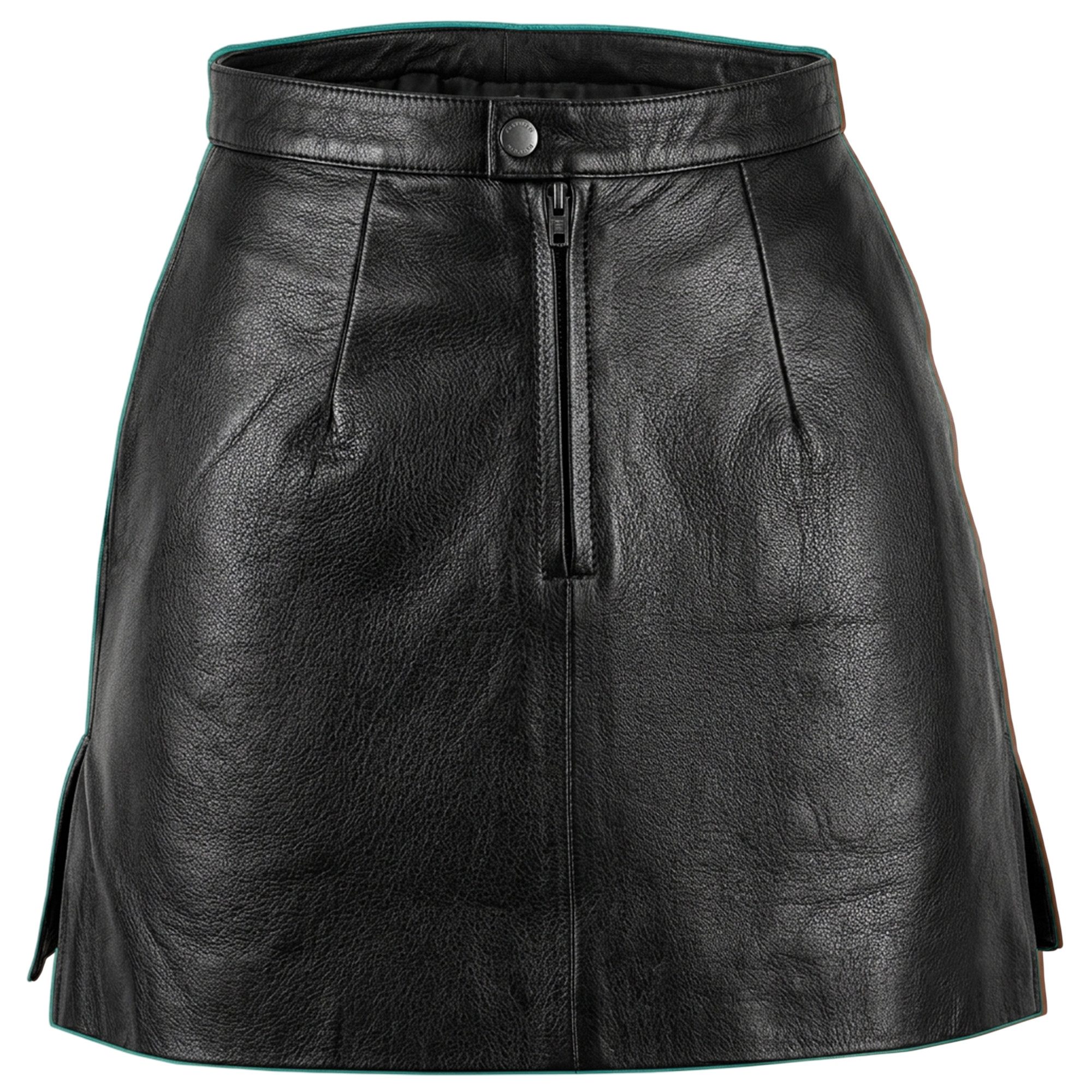 German Wear Lederrock Trend451R Mini Mini Lederrock echtes Leder schwarz