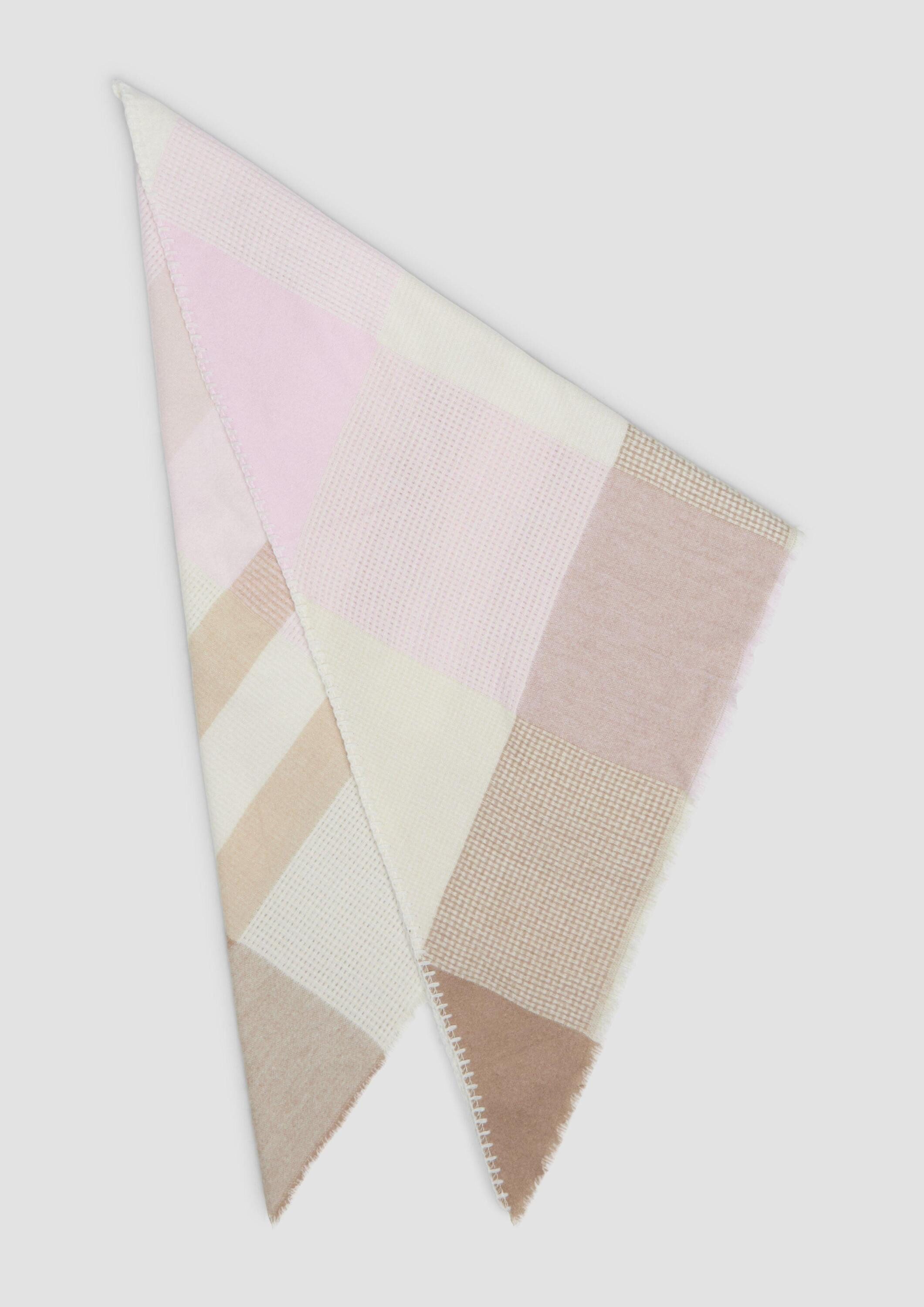 s.Oliver Schal Schal, Dreieckstuch mit Schachbrett-Muster