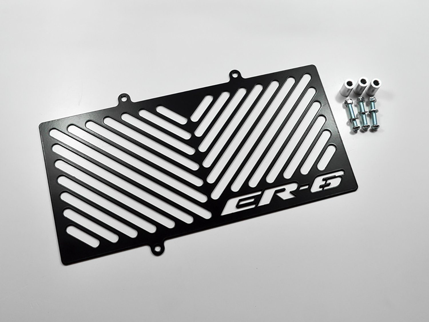 ZIEGER Motorrad-Additiv Kühlerabdeckung für Kawasaki ER-6 n / f 2012-16 Logo schwarz, Motorradkühlerabdeckung | Kraftstoffadditive