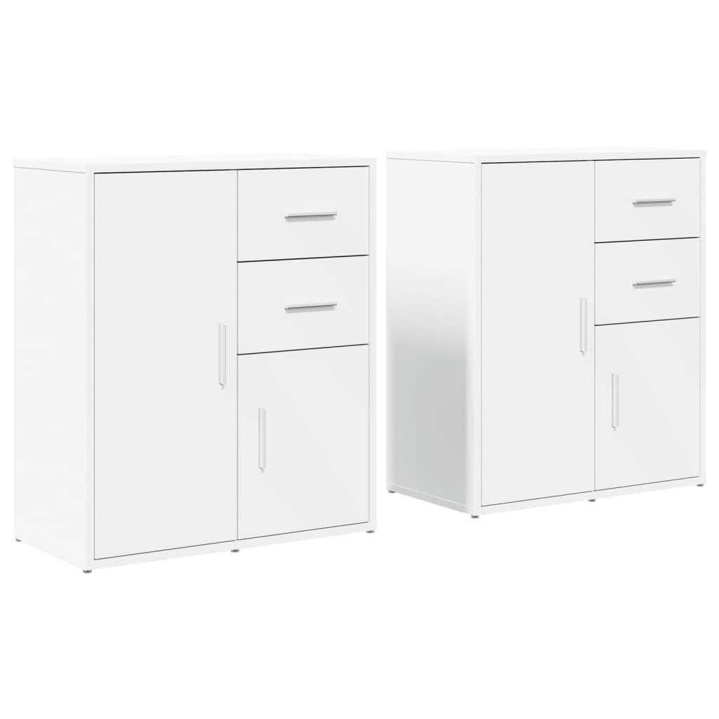 vidaXL Sideboard Sideboards 2 Stk. Weiß 60x31x70 cm Holzwerkstoff (1 St)