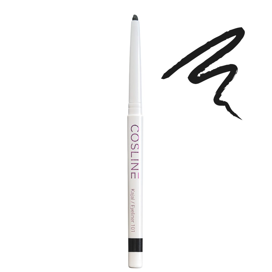 Cosline Cosmetics Kajal wasserfest, langanhaltend, cremig, 25 Farben, intensive Pigmentierung