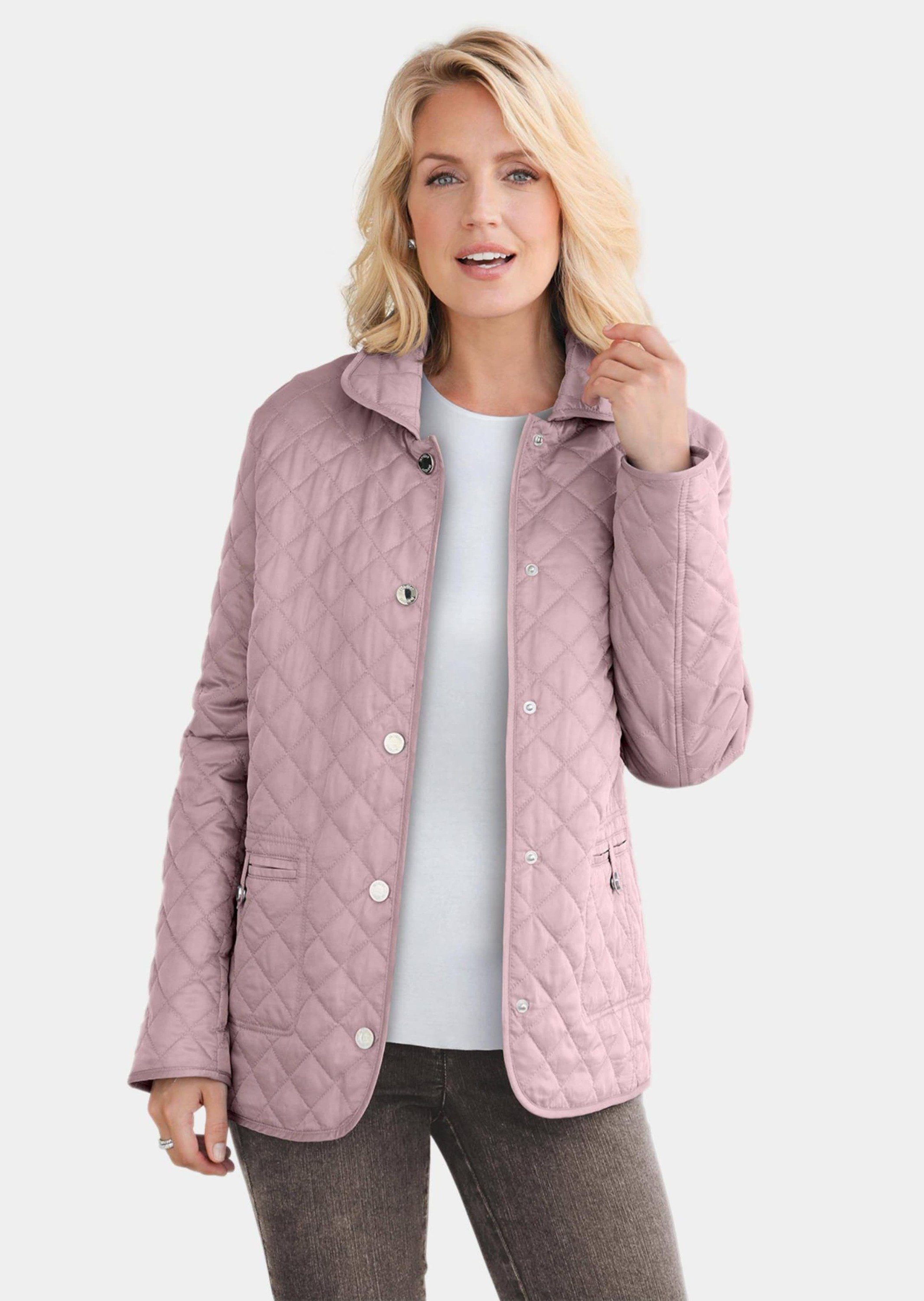 GOLDNER Steppjacke Leichte Jacke mit regelmäßigem Stepp rosenholz