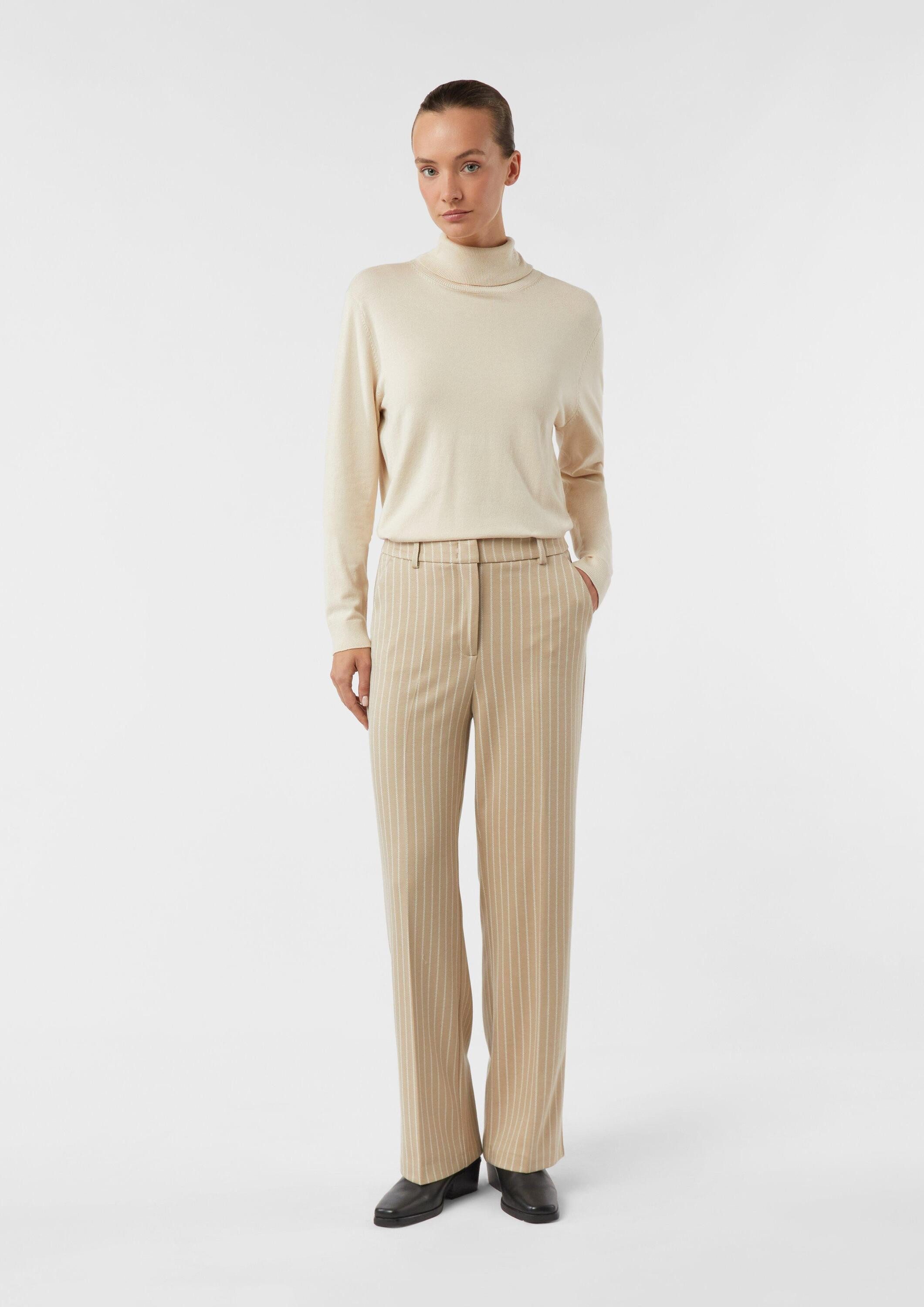 comma 7/8-Hose Hose Marlenehose aus Jersey mit Nadelstreifen günstig online kaufen
