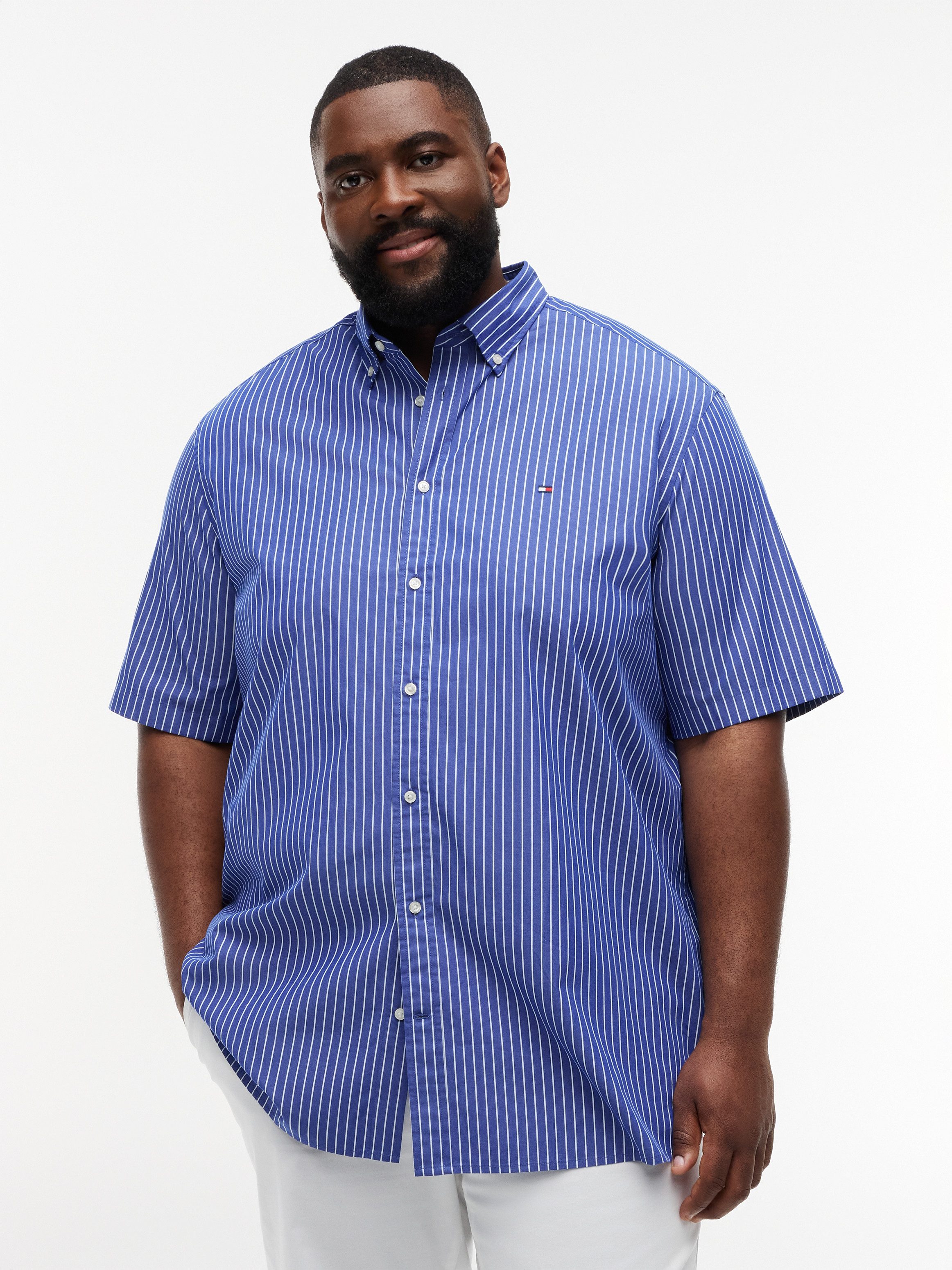 Tommy Hilfiger Big & Tall Kurzarmhemd FLEX POPLIN Große Größen, regular fit günstig online kaufen