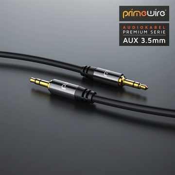 Primewire Audio-Kabel, AUX, 3,5-mm-Klinke (150 cm), HiFi Klinkenkabel für Audiogeräte Premium Series - 1,5m