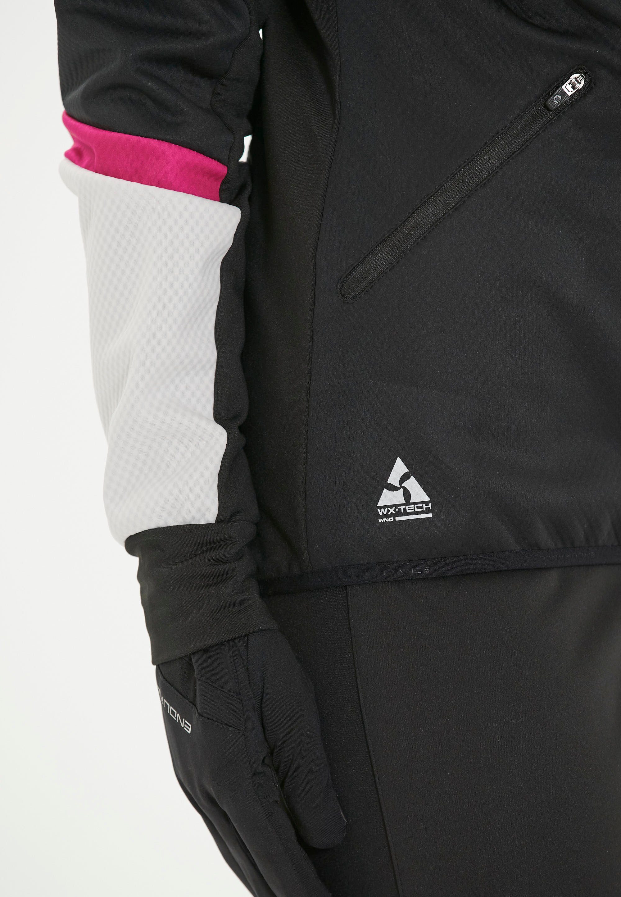 ENDURANCE Trainingsjacke Funktion schwarz-weiß wasserdichter mit Linas