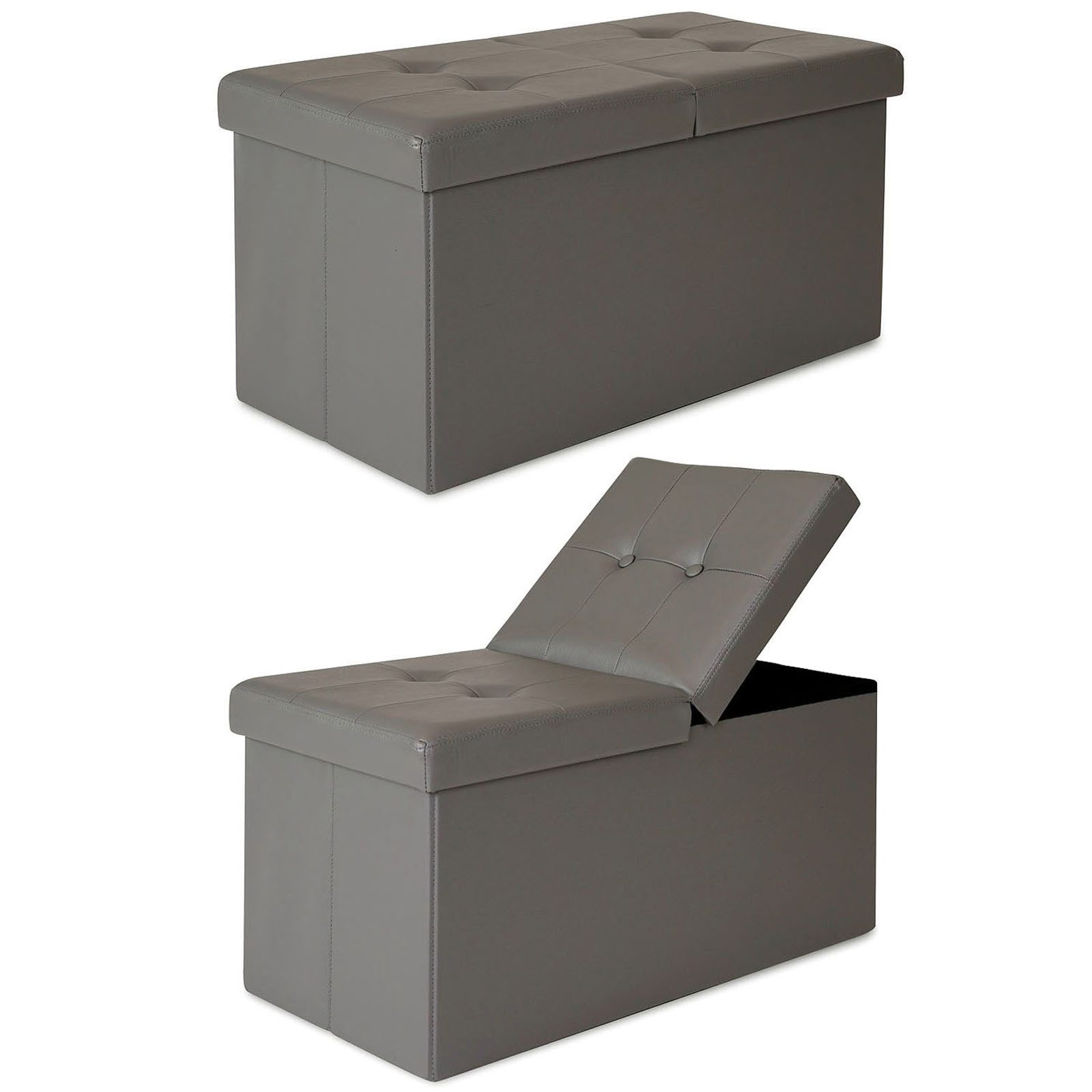 dibea Hockerbank mit Klappdeckel, bis 300 kg belastbar (1 St., Sitzhocker mit Klappdeckel), stabil & pflegeleicht