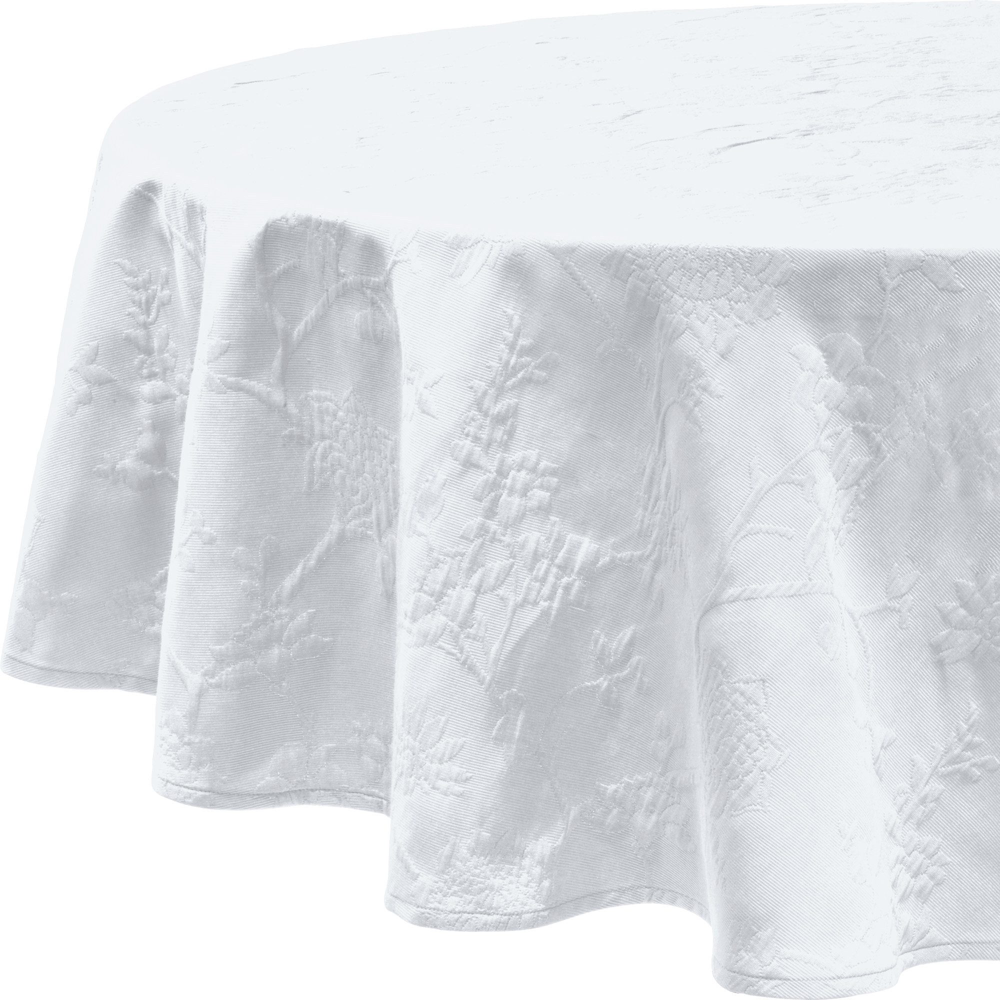 Erwin Müller Tischdecke Tischdecke "Arnsberg", bügelleicht Uni/Blumen