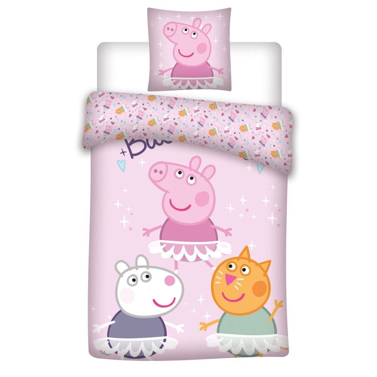 Kinderbettwäsche Peppa Pig Bettwäsche Set Bettbezug 140x200cm 65x65cm