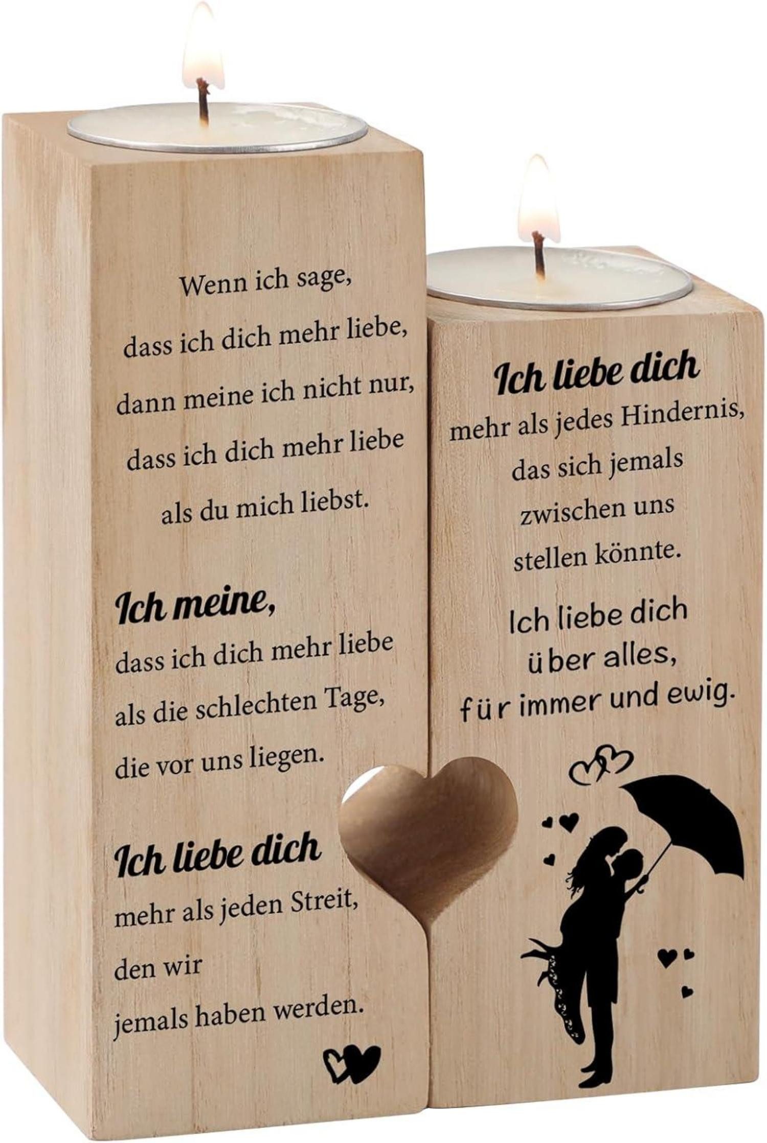 Kerzenständer Valentinstag Jahrestag Kerzenständer Ich Liebe Dich Geschenk