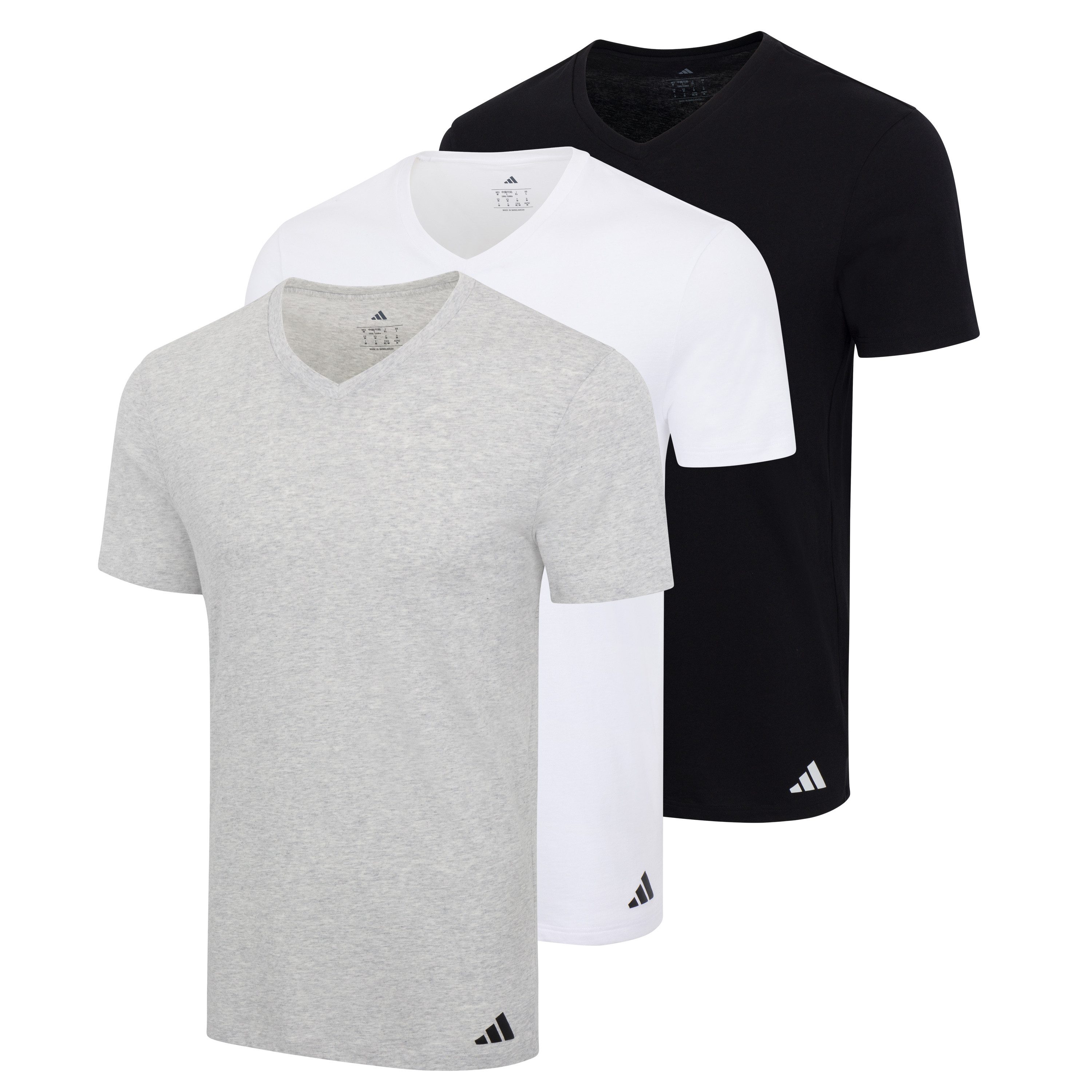 adidas Sportswear V-Shirt Active Core Cotton (3er Pack) V-Ausschnitt, Kurzarm, bequem