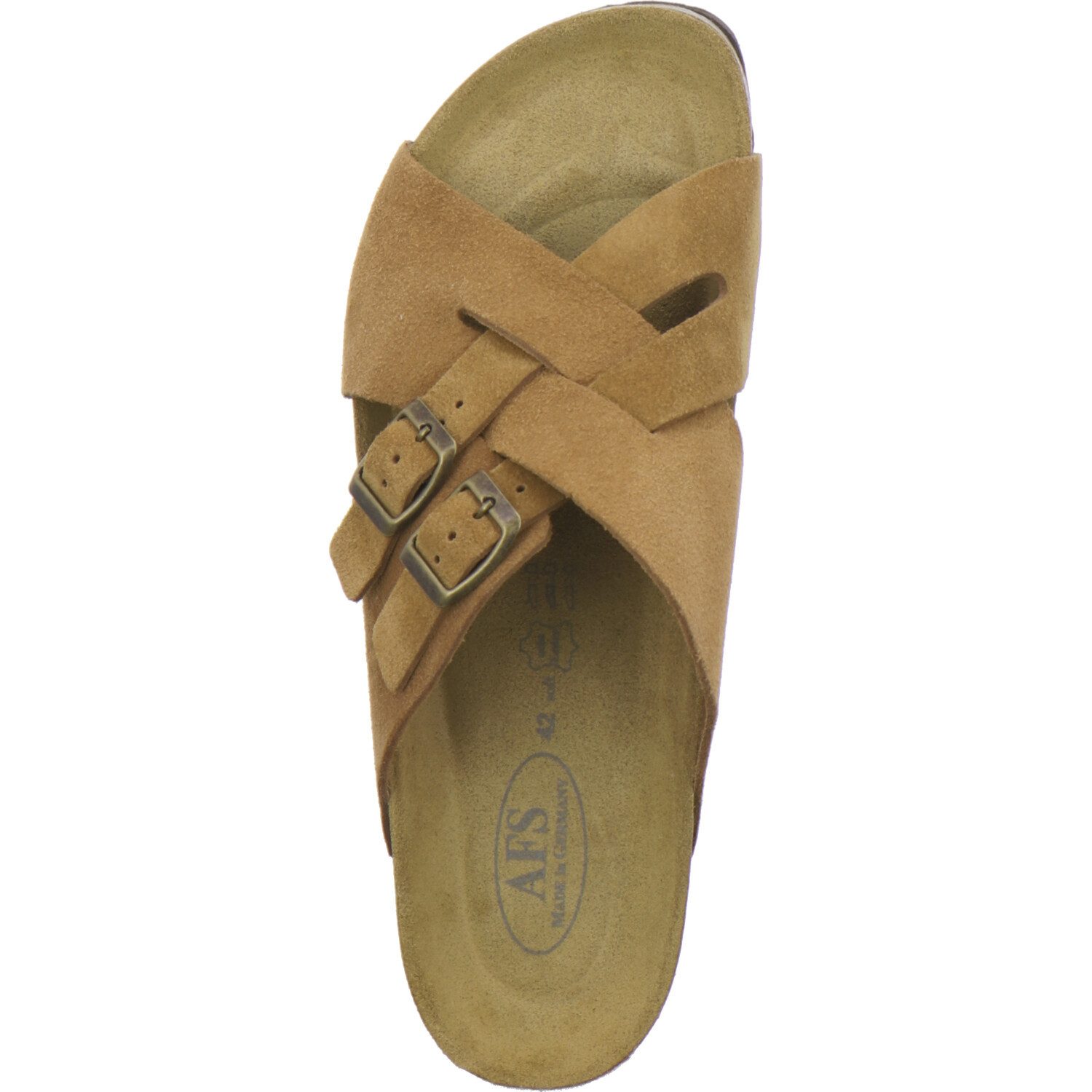 AFS-Schuhe 314284 Kralle Pantolette für Herren mit Fußbett, bequeme Sandalen aus Leder