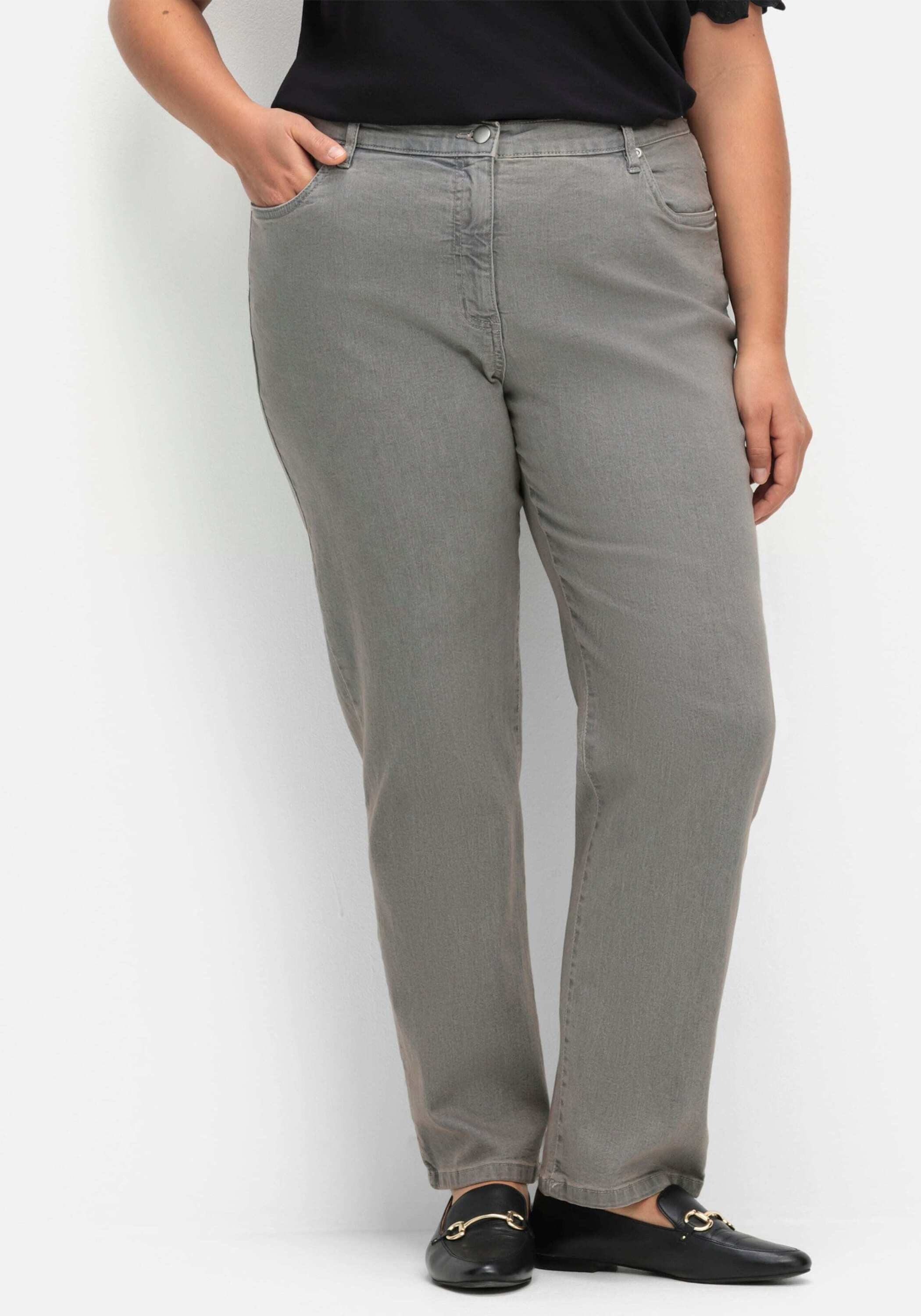 Sieh an! Bequeme Jeans Jeans komfortabel in gerader Beinform