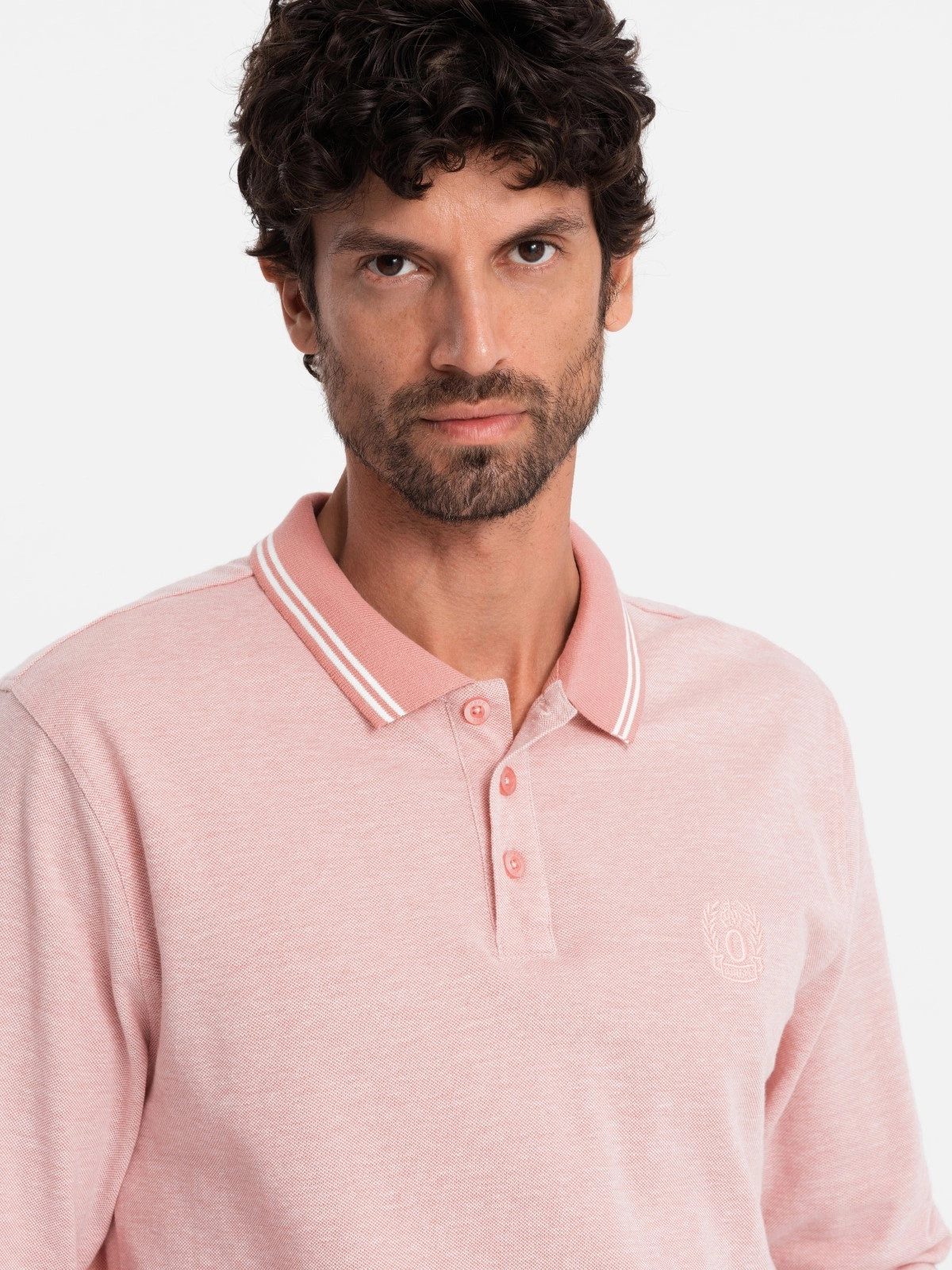OMBRE Langarm-Poloshirt Herren-Polo-Langarm günstig online kaufen