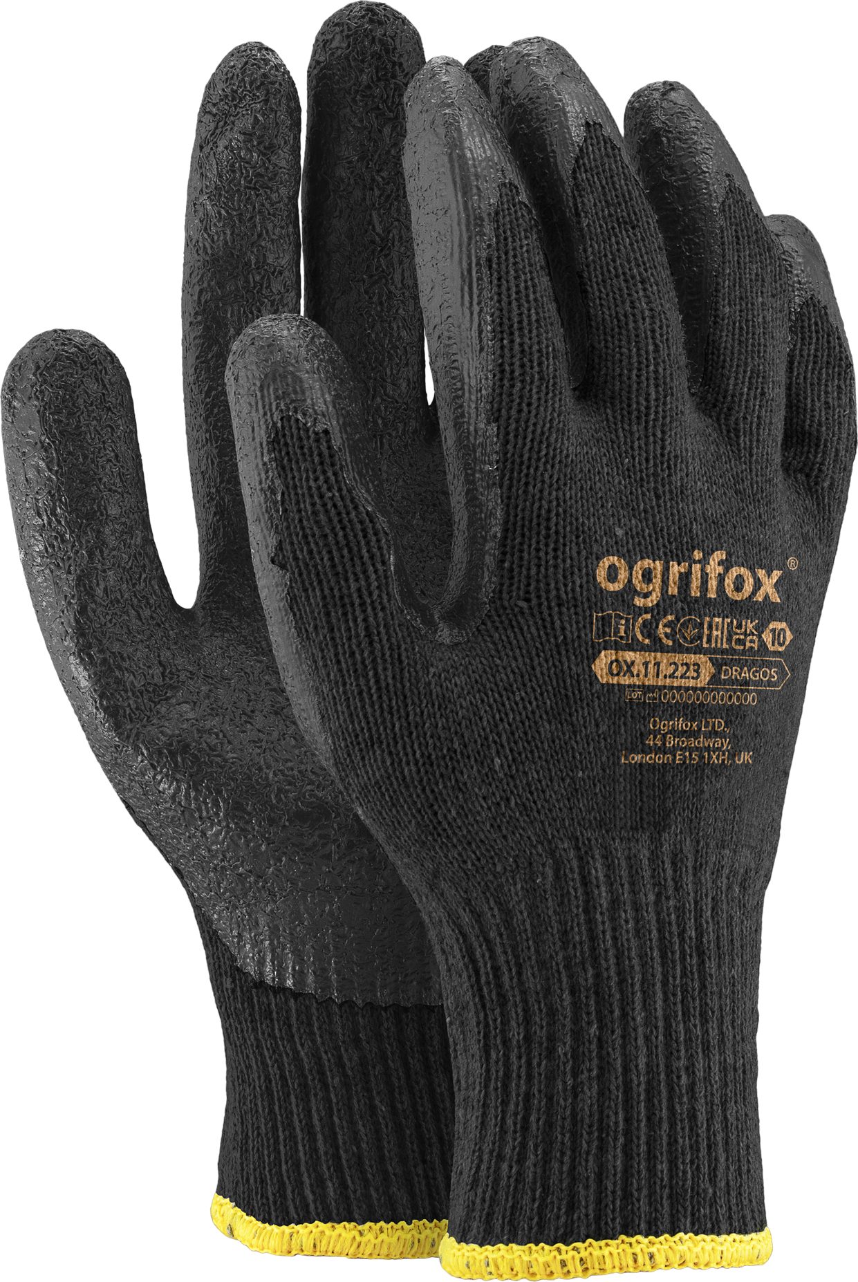 Arbeitshandschuh-Set Arbeitshandschuhe Montagehandschuhe Schwarz 12 Paar