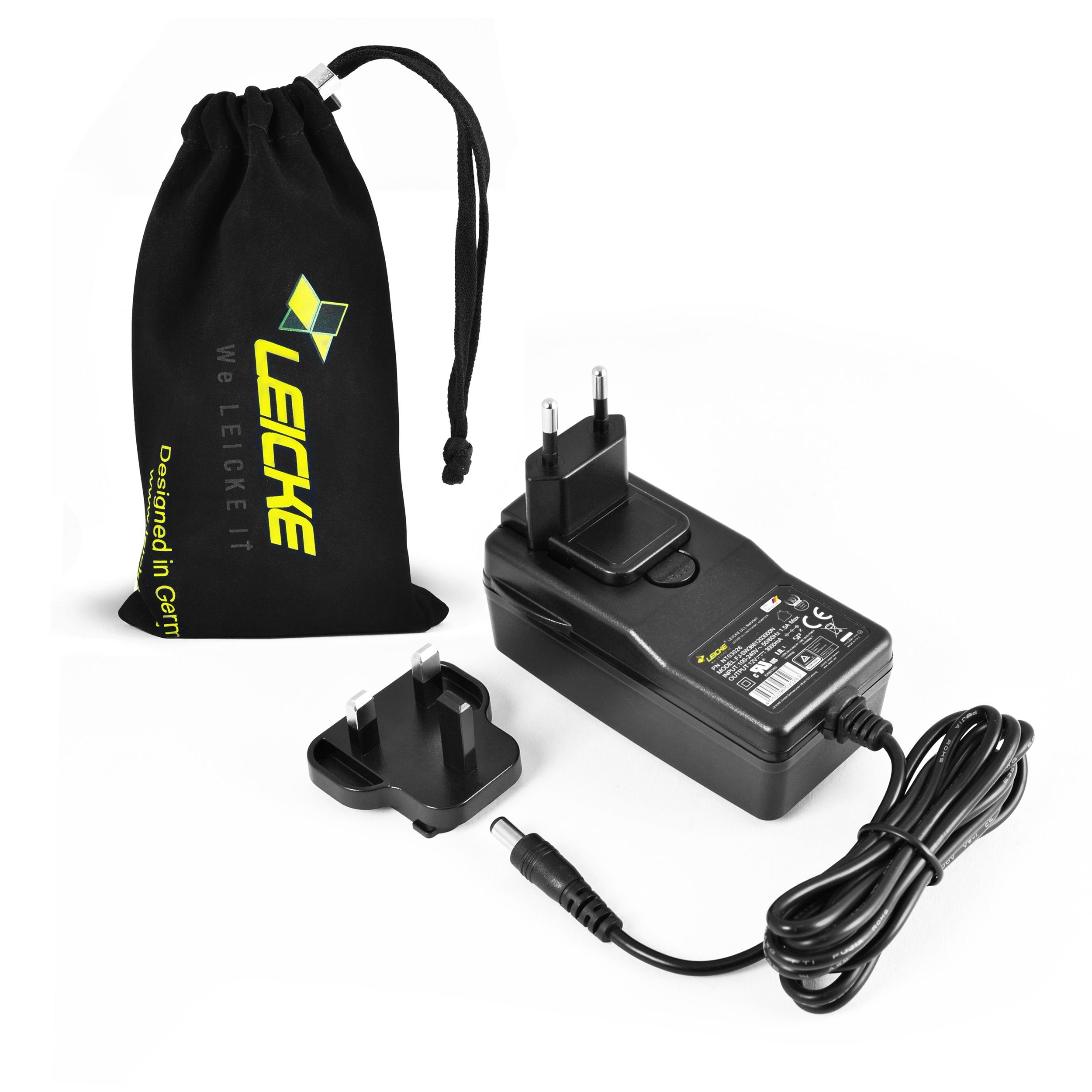 Leicke ULL medizinisches Netzteil 12 V 3A 36 W TÜV/Medizinisch Zertifiziert Netzteil (Ideales Ersatz-Netzteil für MPP30 und für medizinische Geräte)