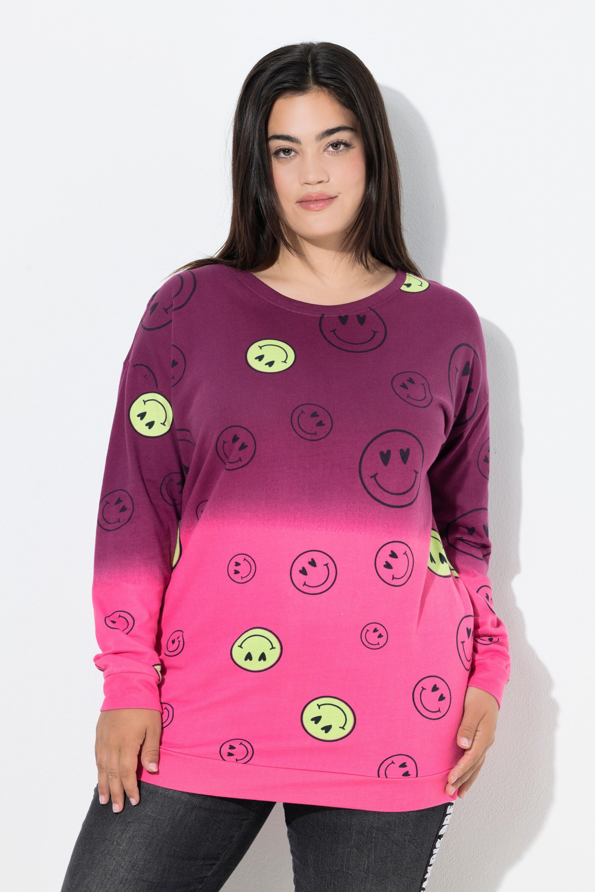 Angel of Style Sweatshirt Sweatshirt oversized Farbverlauf Smiley Langarm günstig online kaufen