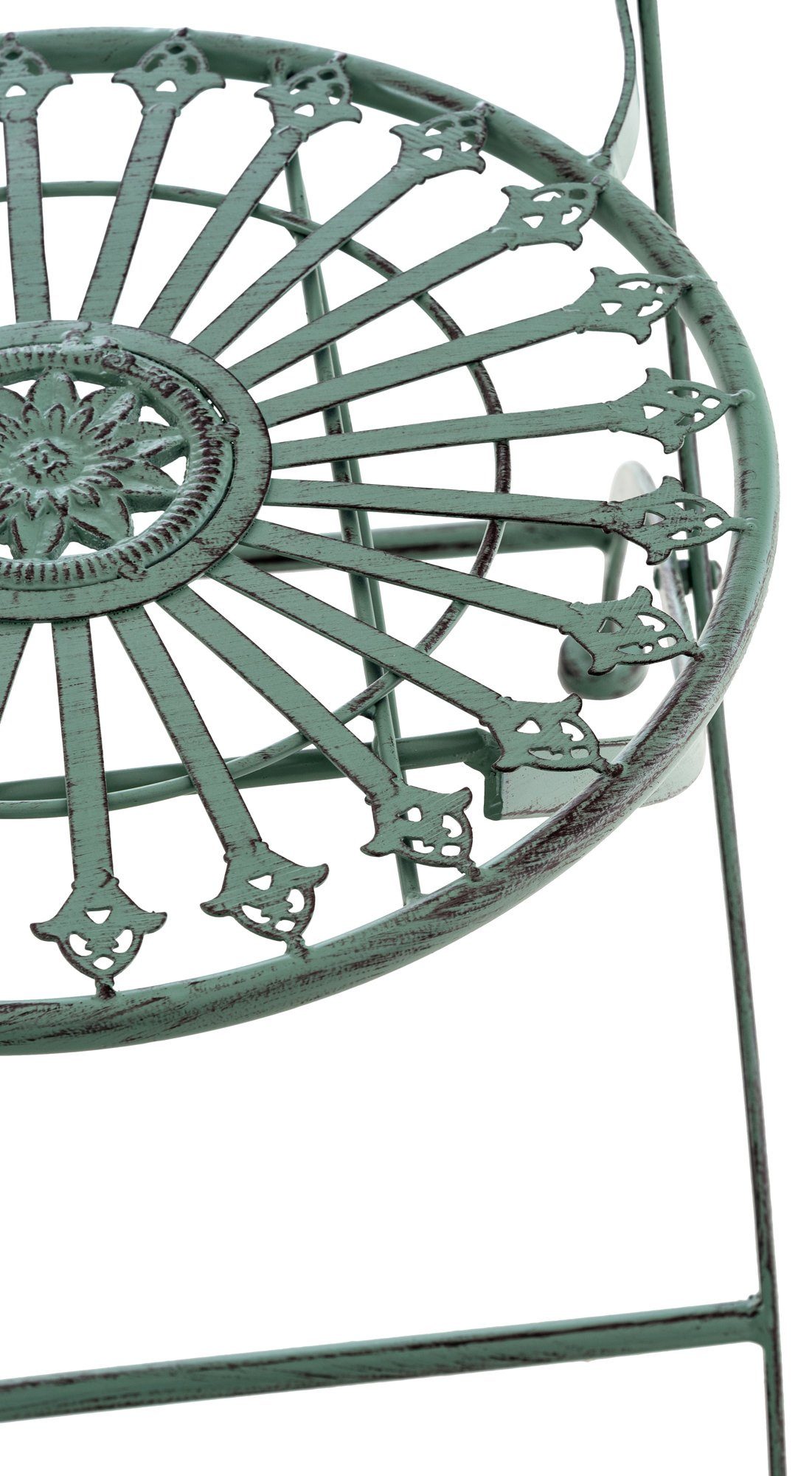 Sadao, Gartenstuhl CLP aus Eisen gefertigt antik-grün