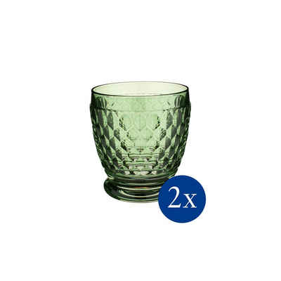 Villeroy & Boch Whiskyglas Boston Coloured Becher Grün, 2 Stück, Glas