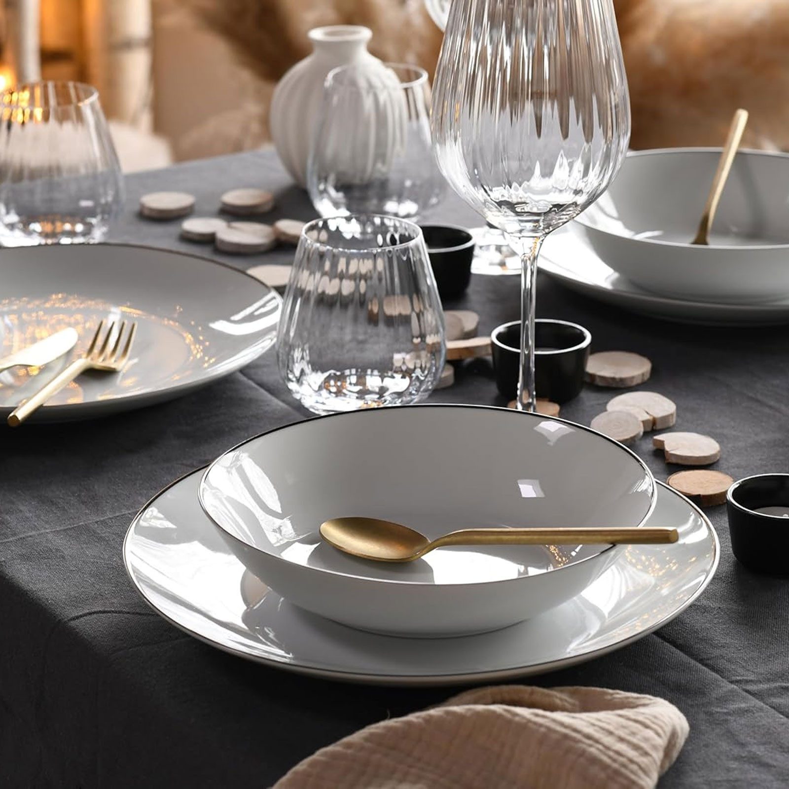 CreaTable Geschirr-Set 20374, Elegante Coupeform
