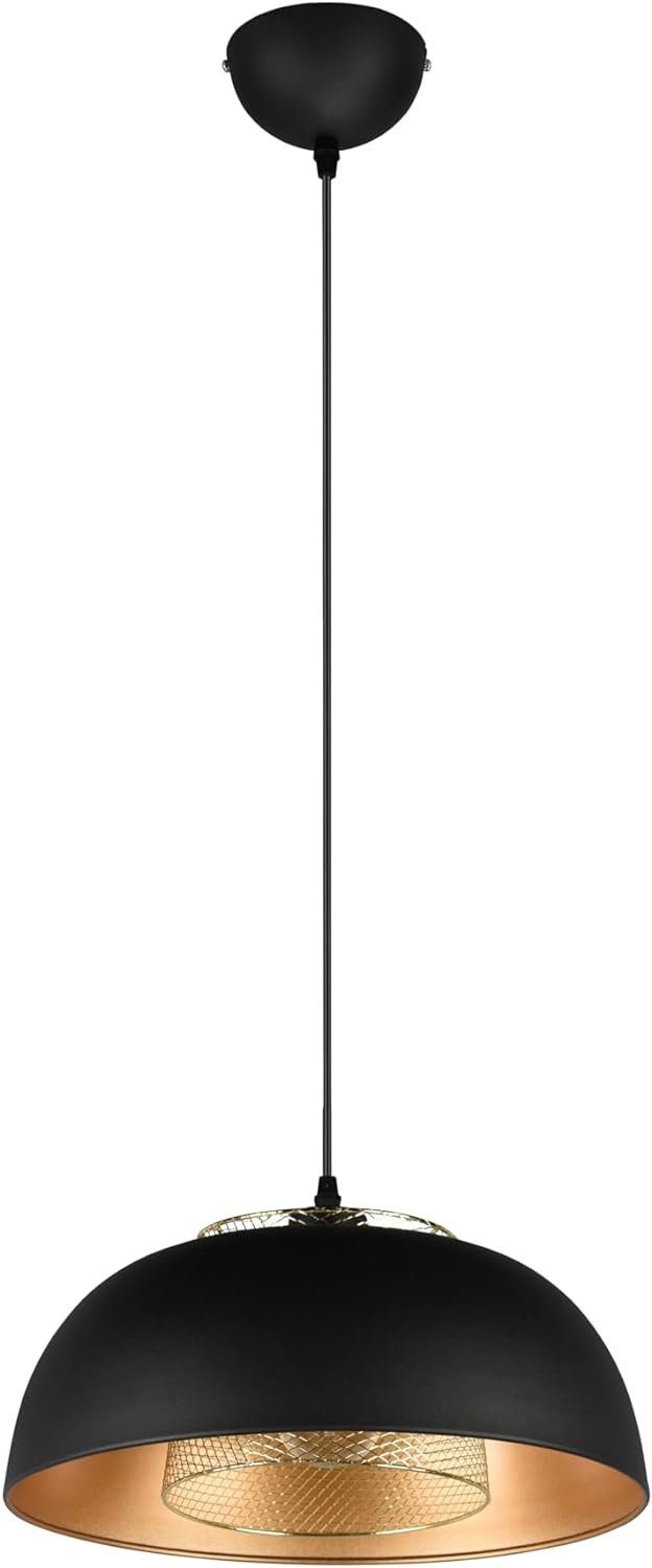 lightling Pendelleuchte Pancho, ohne Leuchtmittel, moderne Pendellampe mit Innenschirm in Goldoptik