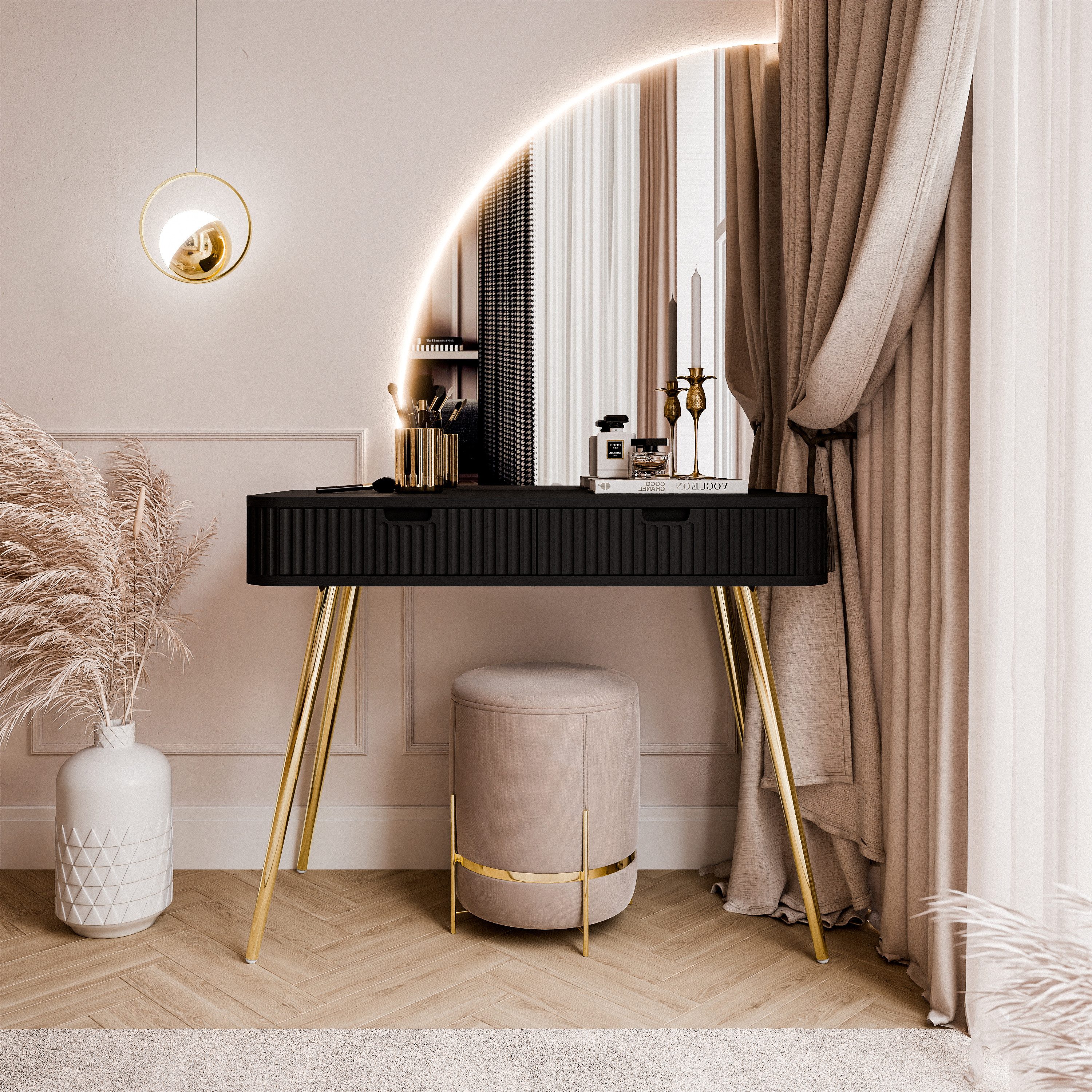 Lookway Schminktisch ZAIRA-QS mit LED Spiegel, günstig online kaufen