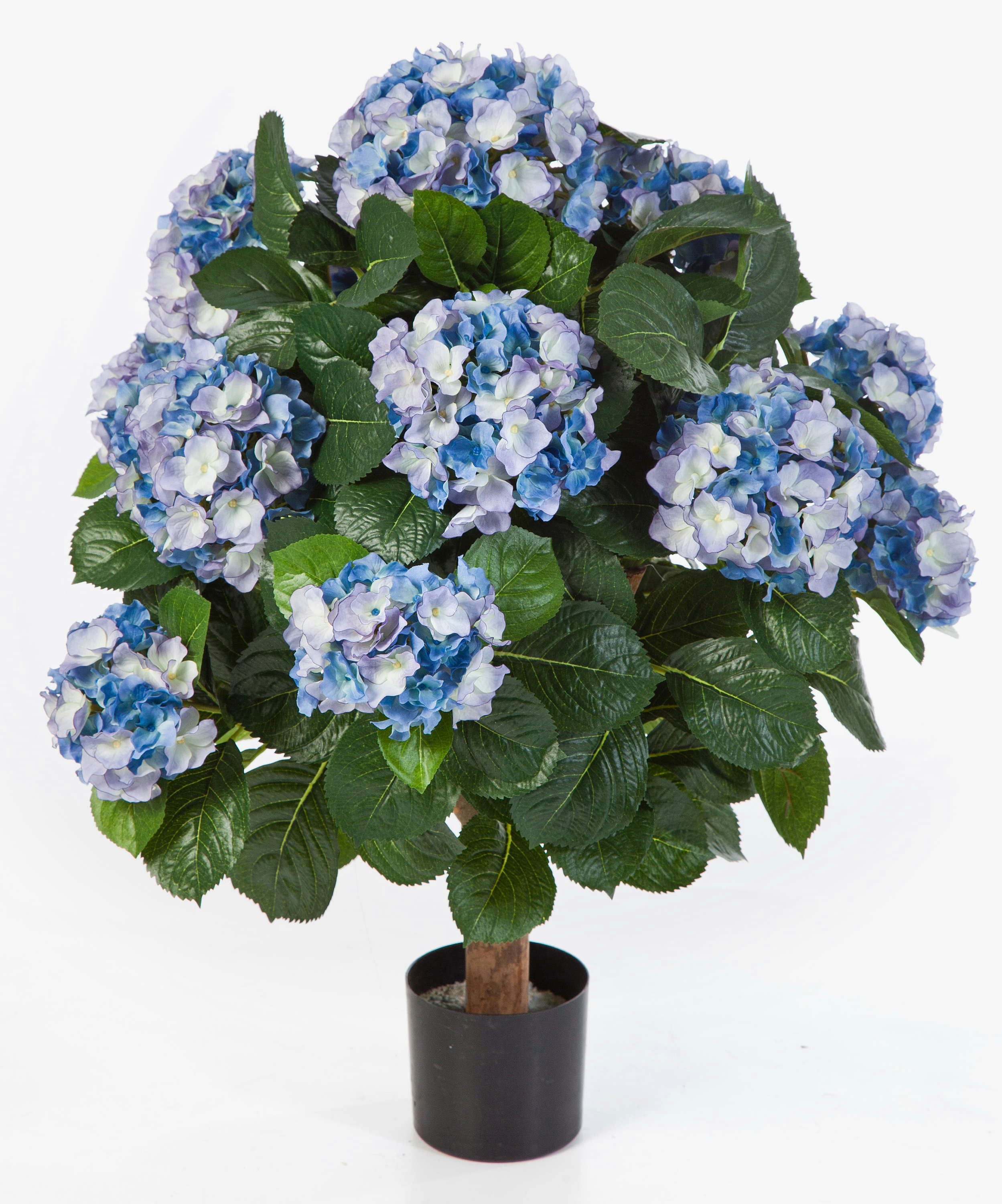 Kunstblume Kunst Hortensie Haruka, 540 Blüten, blau, Deluxe, 60cm Hortensie, artplants, Höhe 60.0 cm