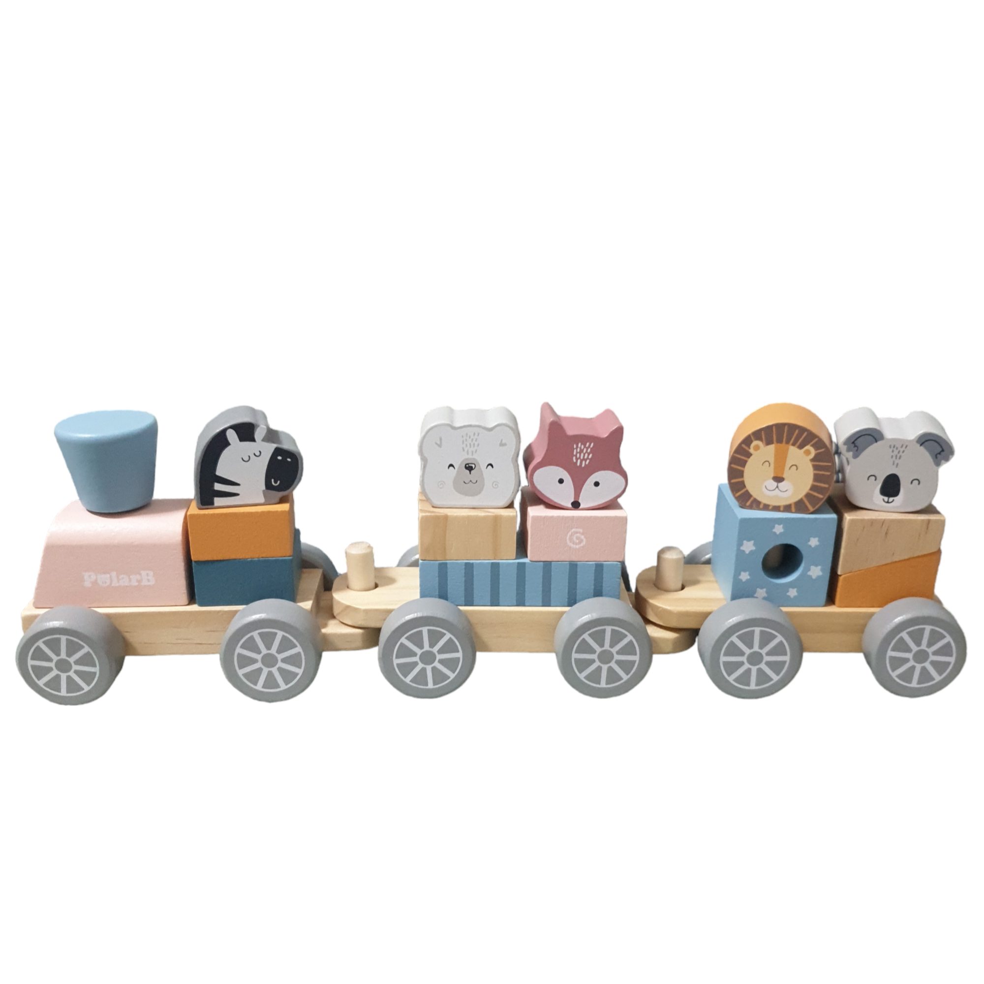 Little Lorien Spielzeug-Zug Spielzeug-Eisenbahn Holzspielzeug (18-tlg) aus  Holz