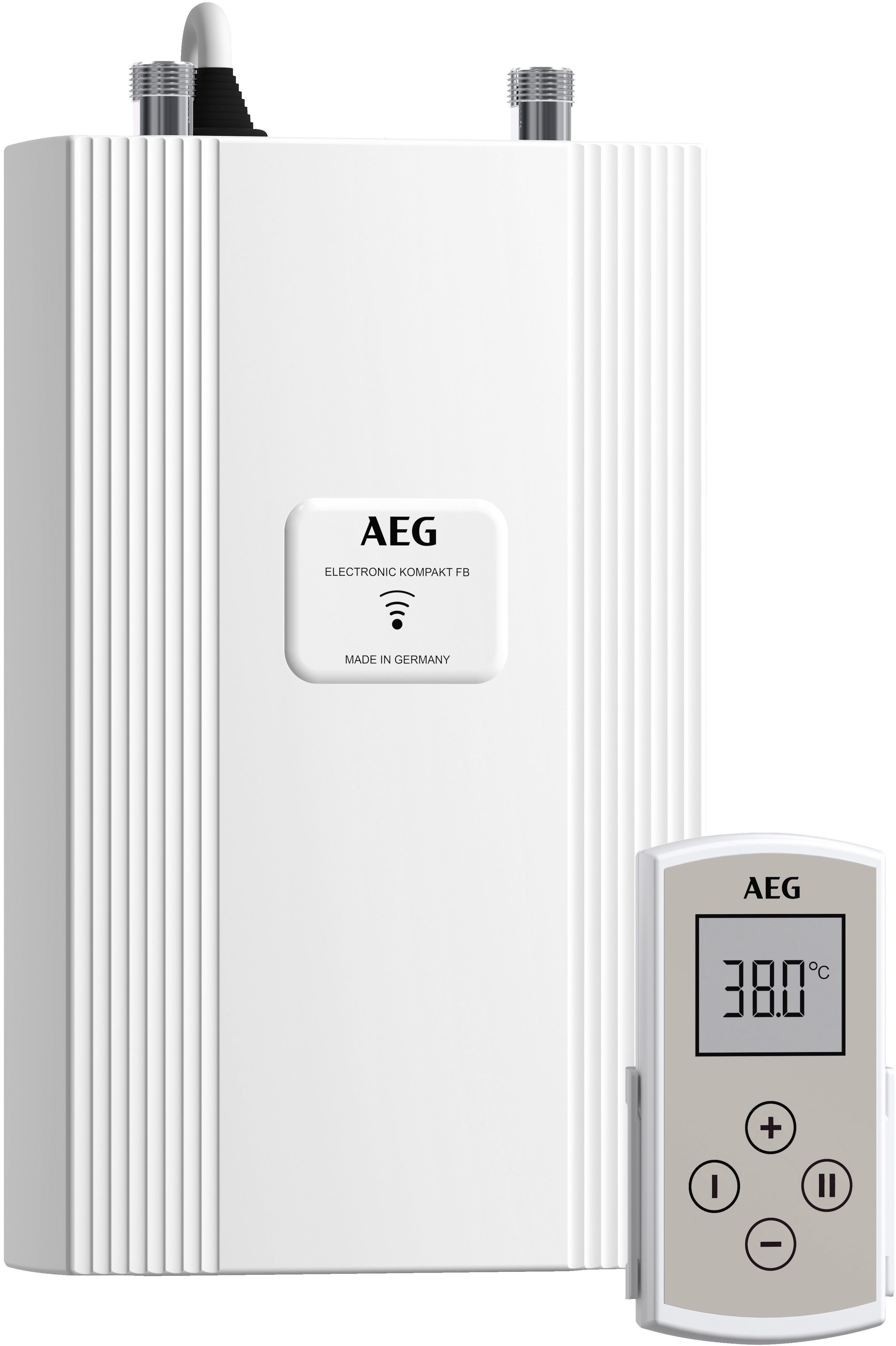 AEG Haustechnik Kompakt-Durchlauferhitzer DDLE Kompakt FB, elektronisch, min. 35 °C, 11/13 kW umschaltbar, Fernbedienung, Untertischmontage, für die Küche