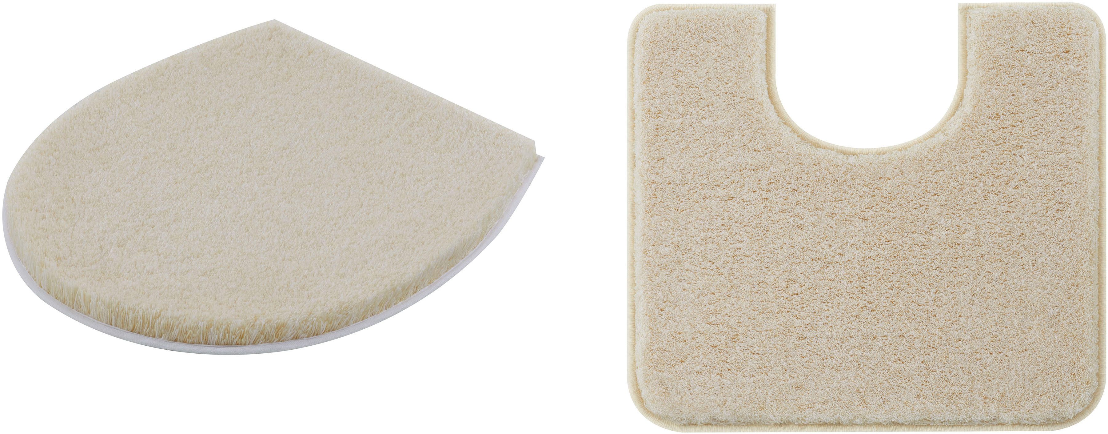 Kleine Wolke Badematte RELAX, Badvorleger, Badezimmer Teppich, Höhe 30 mm, rutschhemmend beschichtet, fußbodenheizungsgeeignet, Polyacryl, 2-tlg. Stand-WC Set, Badteppich, meliert, rechteckig, rund & als Set erhältlich