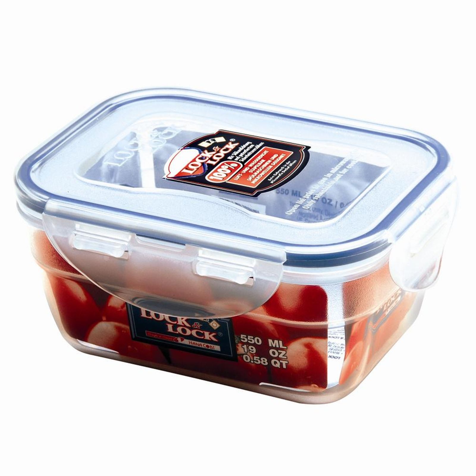 LOCK & LOCK Vorratsdose LOCK & LOCK Vorratsdose rechteckig, 550 ml 145 x 110 x 67 mm, nestbar, Kunststoff
