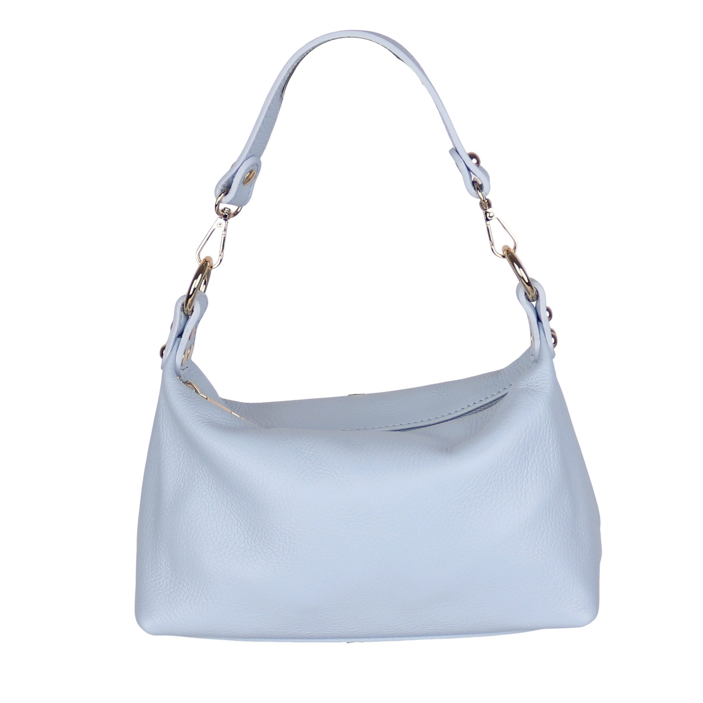 Schultertasche Damen Achseltasche Umhängetasche Echtleder, Made in Italy
